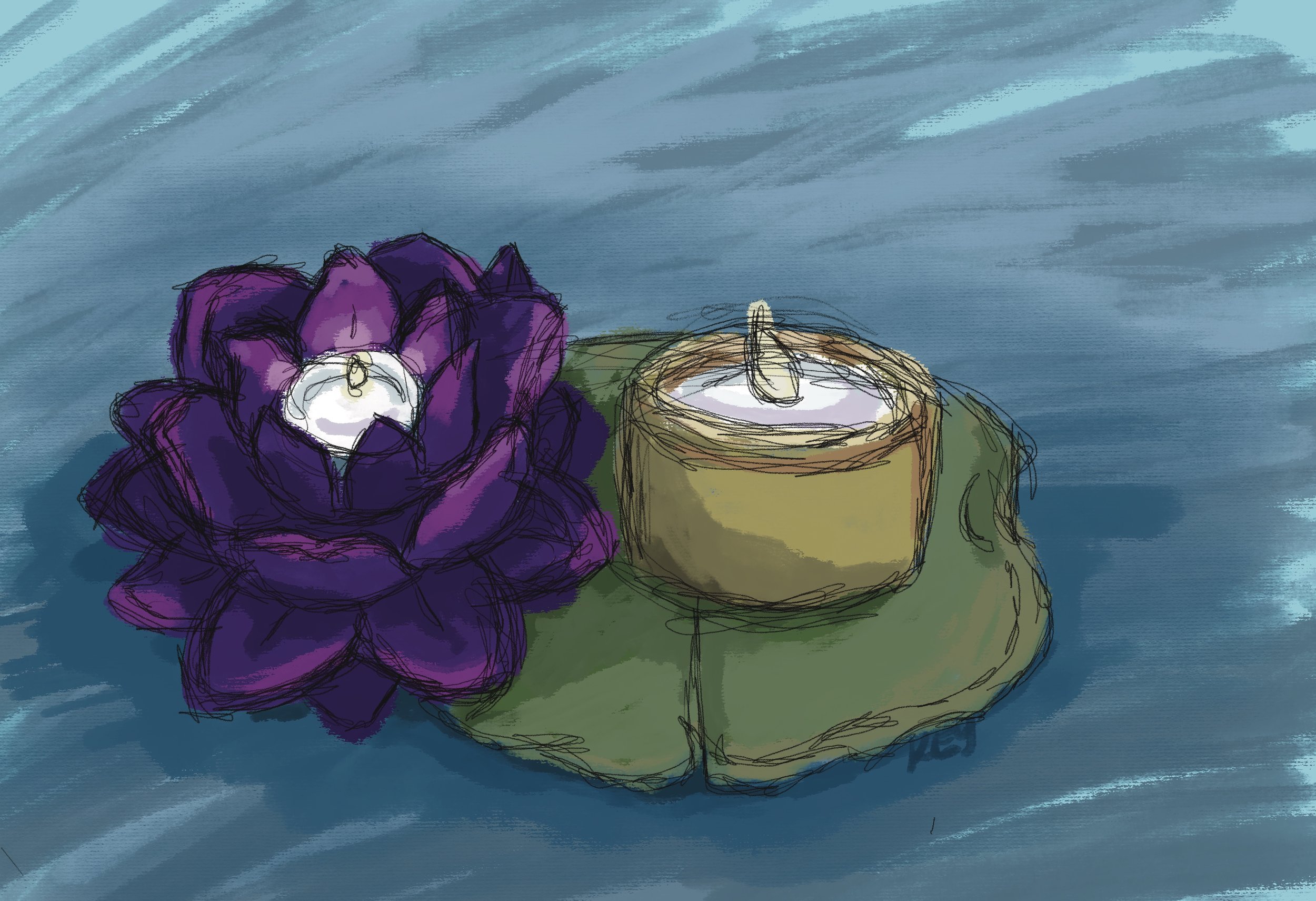 Lotus and Candles