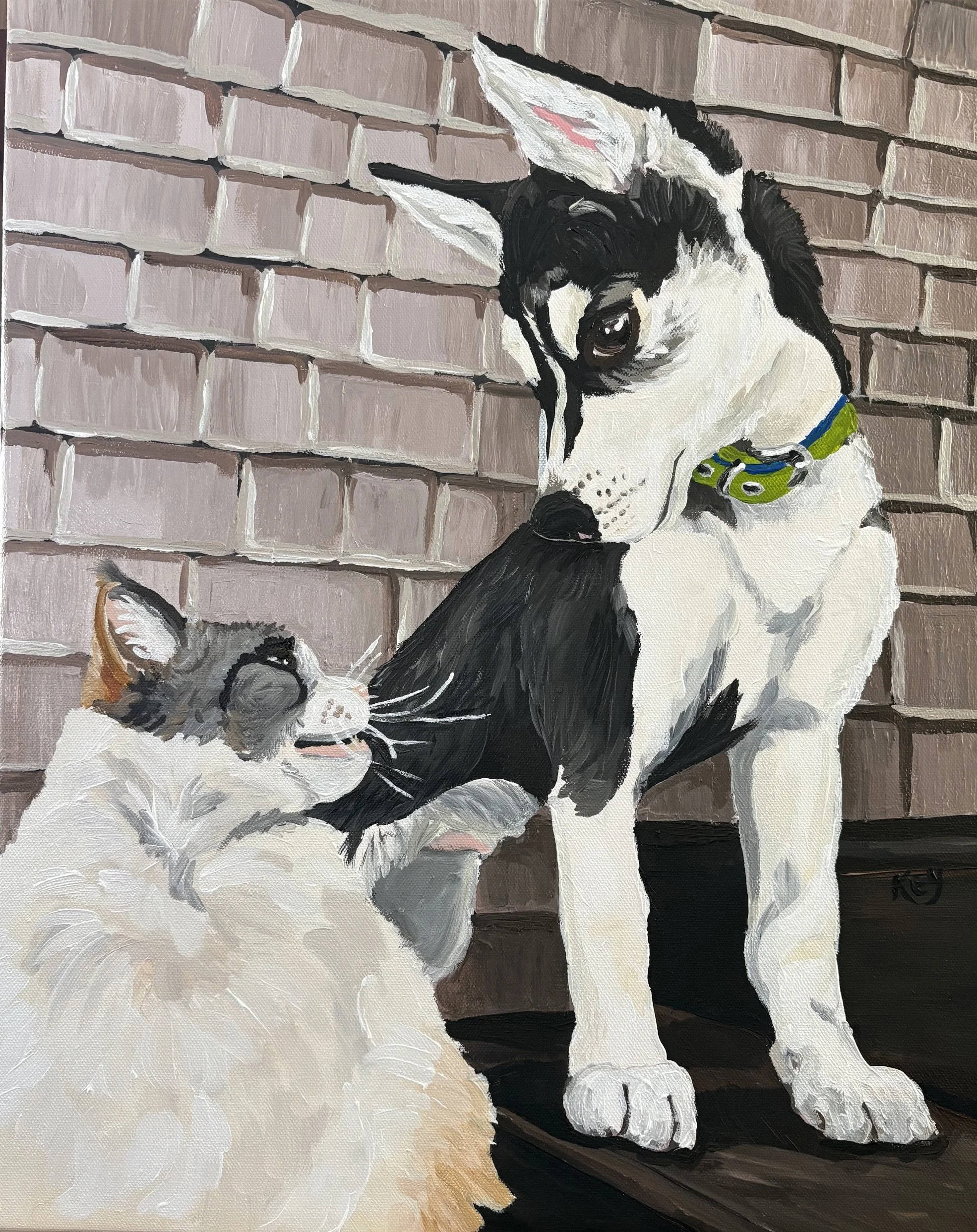 Commission - Puppy and Cat