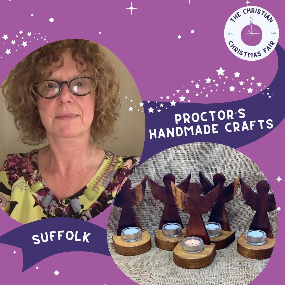 🌟Meet the Seller🌟⁠
⁠
And finally, we have the lovely Sharon from Proctor's Handmade Crafts ✨We're so glad she's joining us in her home church for our very first Suffolk Fair this year!⁠
⁠
Sharon creates handmade wooden and knitted crafts including 