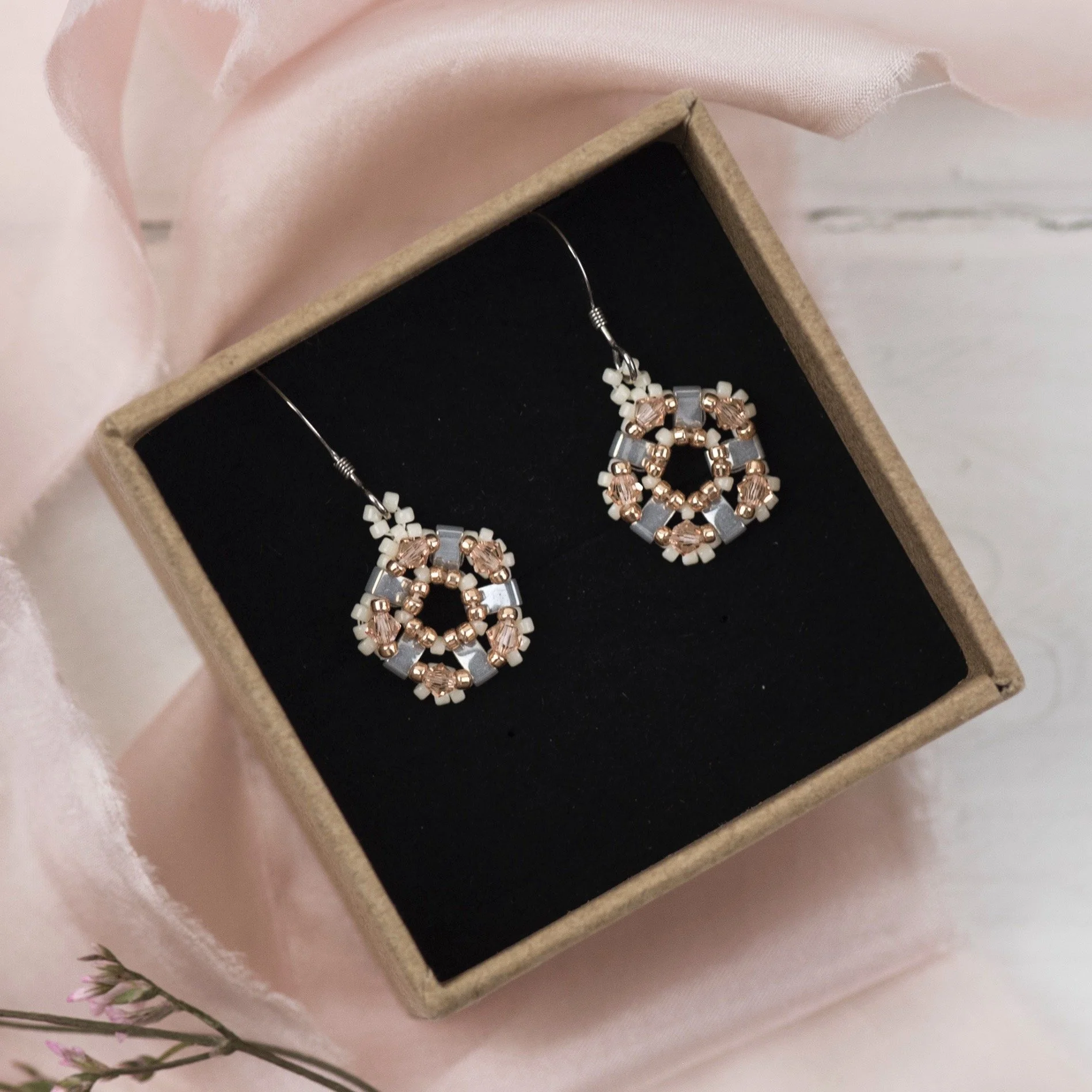 Floral Crystal Earrings, £17