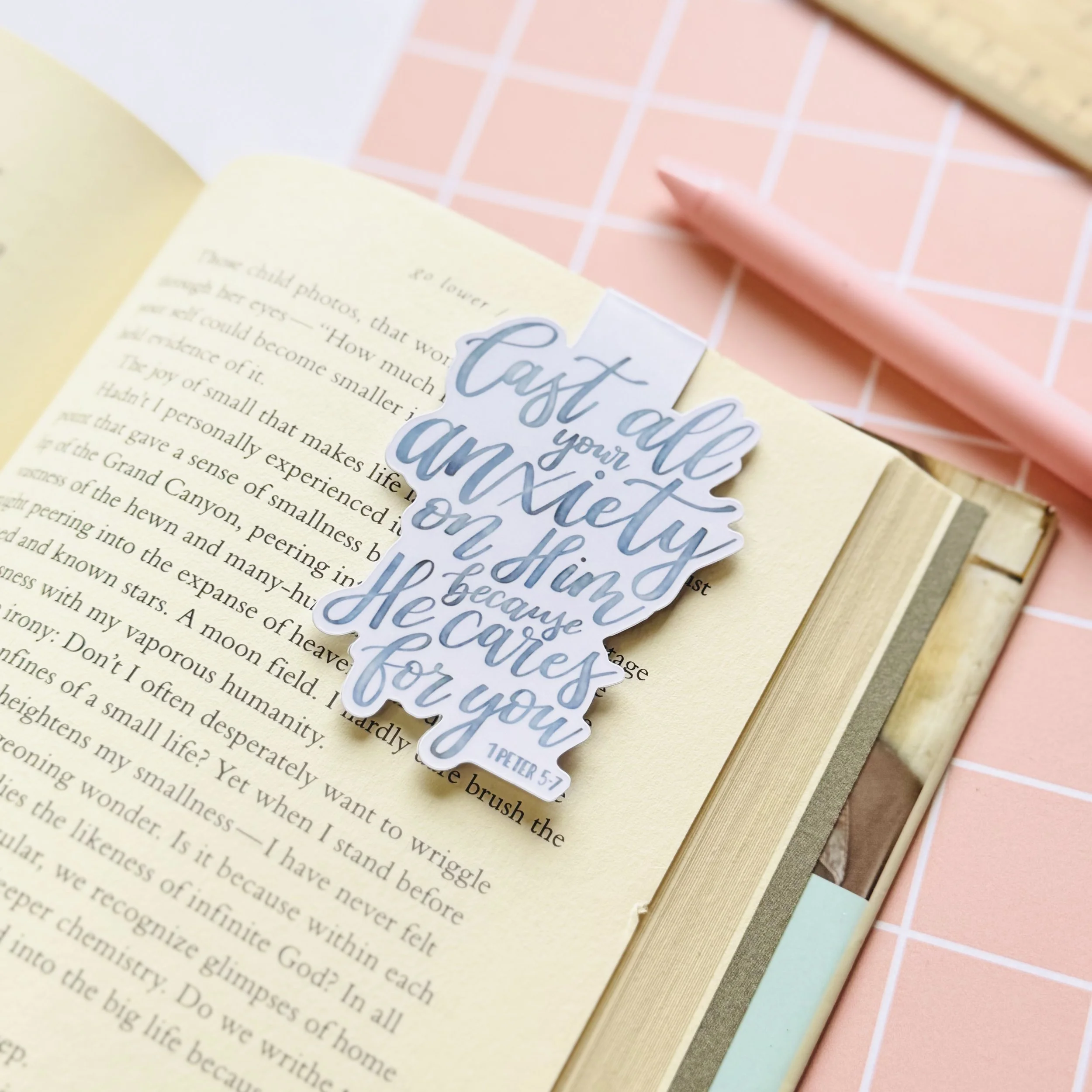 Magnetic Bookmark | Cast all your anxiety on Him, £4