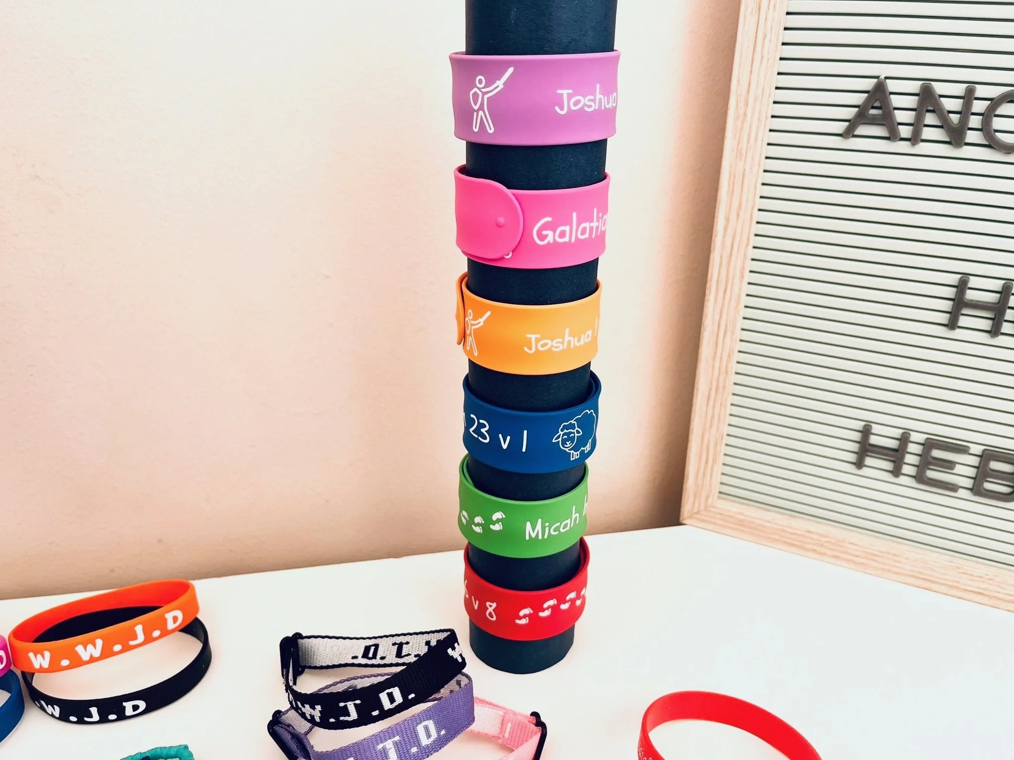 Bible Verse Silicone Slap band bracelets, £2