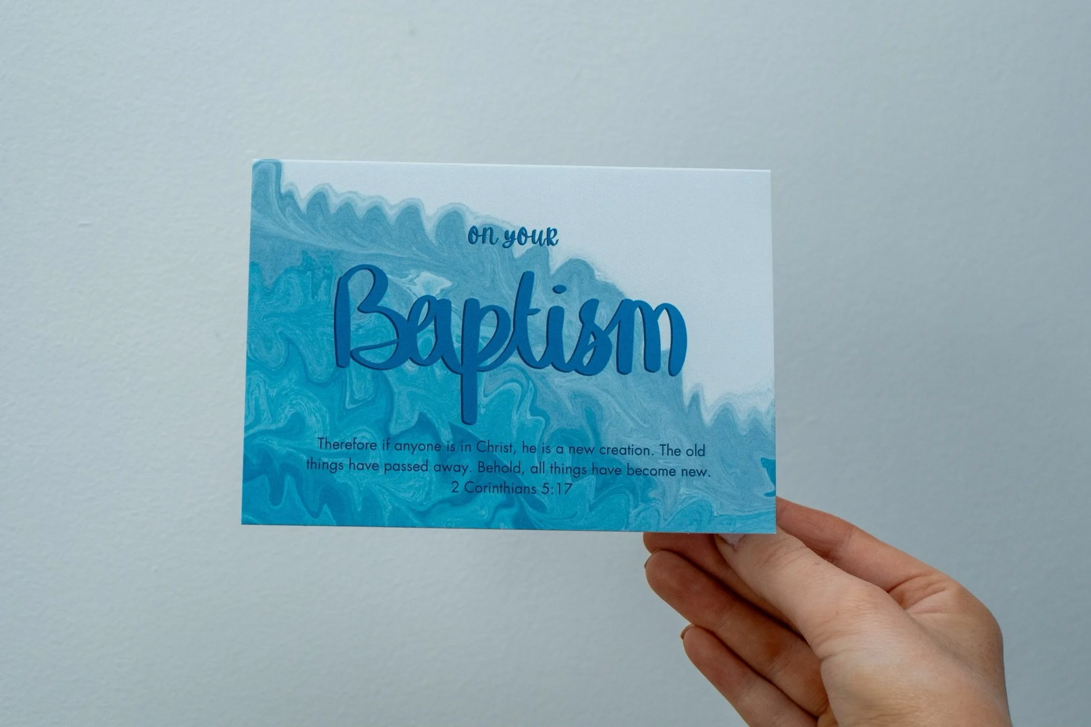 Baptism card A6, £3