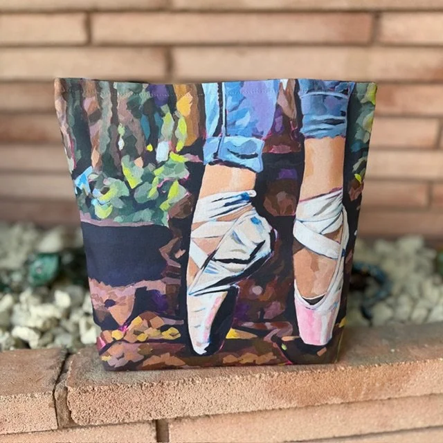 Ballerina Feet--Signed Art Tote