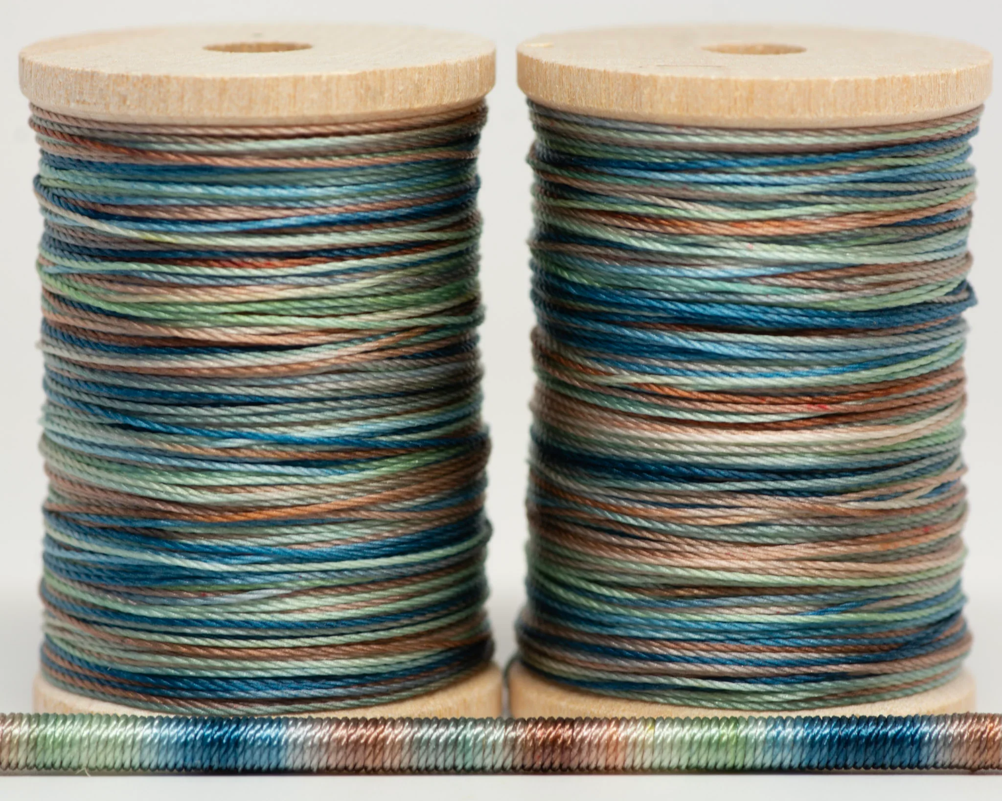 FF Reed Wrapping Thread - Blue, Sage & Tan