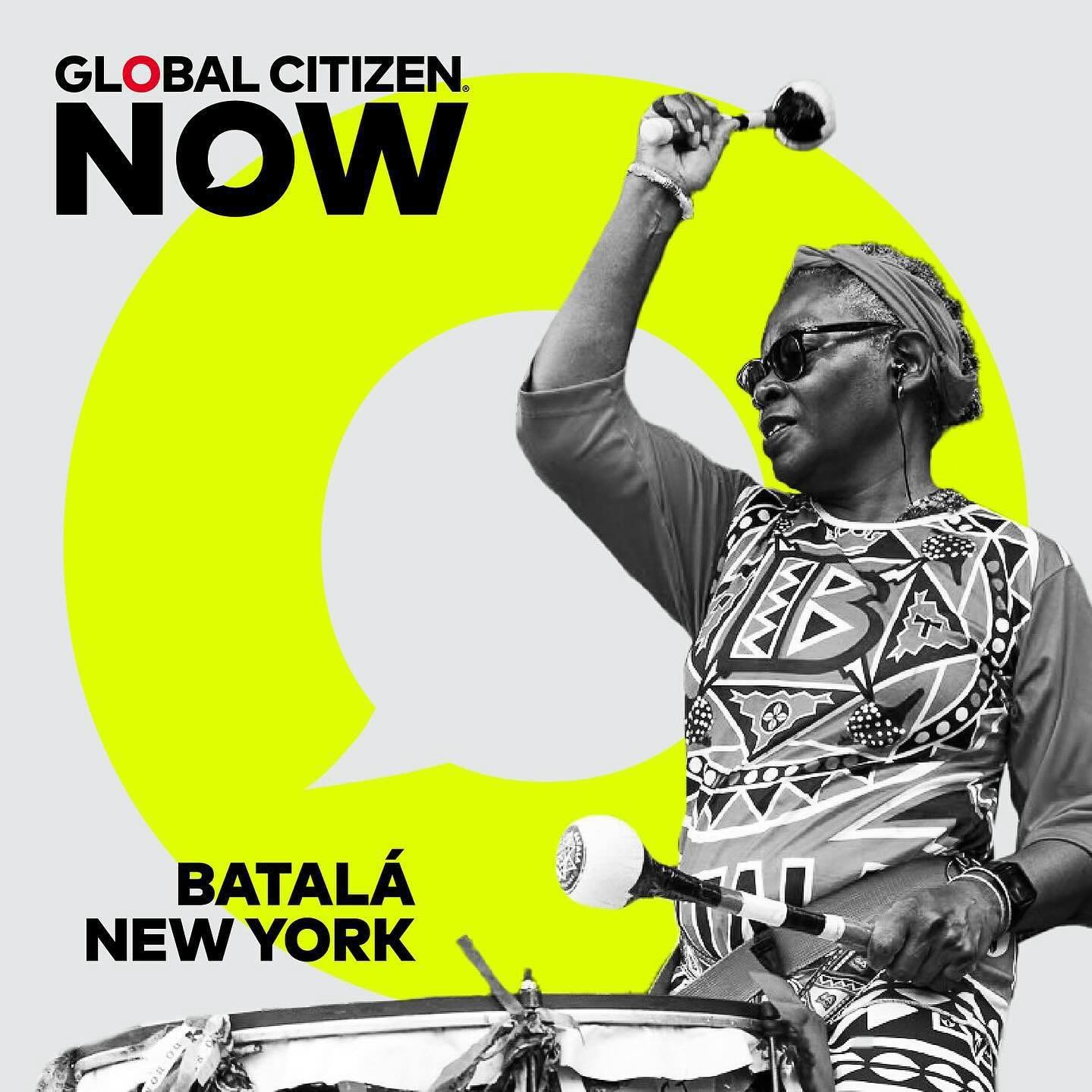 🥁 Thursday, May 2nd &bull; 2pm

Batal&aacute; New York Has the honor of being the final appearance and performance to close out the @glblctzn 2 day event!

Global Citizen NOW is the space for the biggest moments of action in advocacy. The two-day ev