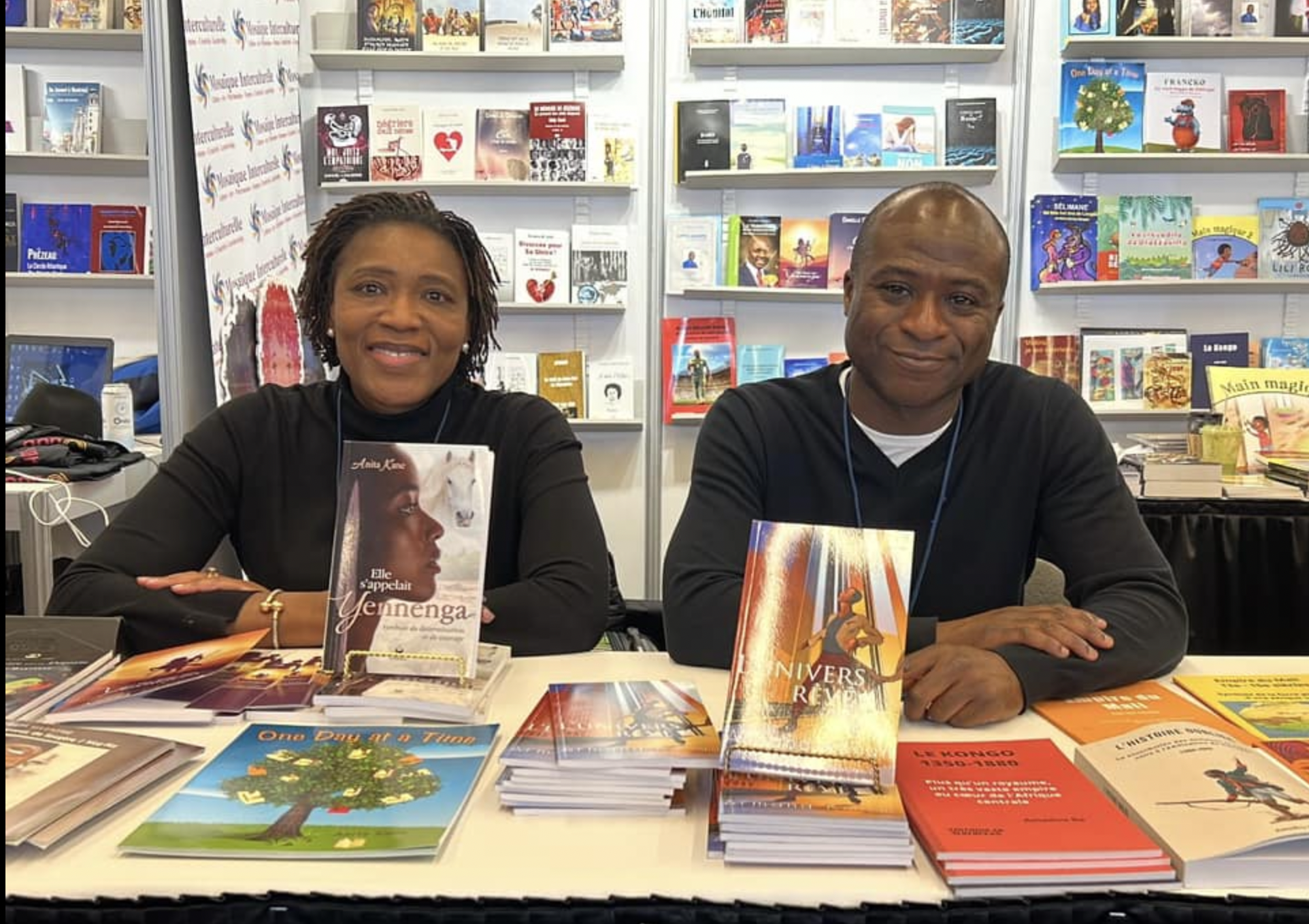 Anita Kane et Armand Konan au Salon du livre de Montréal 2023
