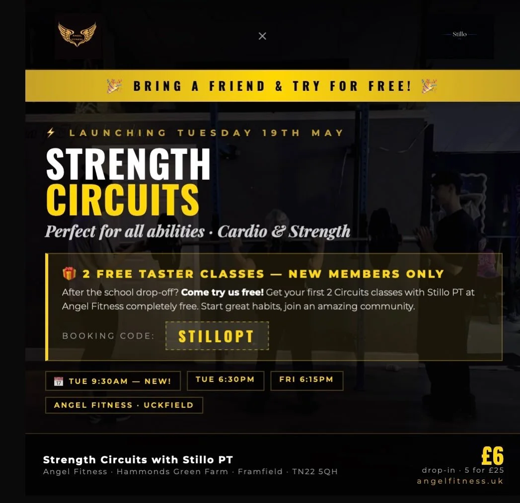 🚨 NEW CLASS ALERT &mdash; Tuesday 19th May! 🚨

Our new 9:30am Strength Circuits class with @StilloPT at Angel Fitness is launching and we want YOU there!

After the school run? Perfect timing. Bring a friend and your first 2 classes are completely 