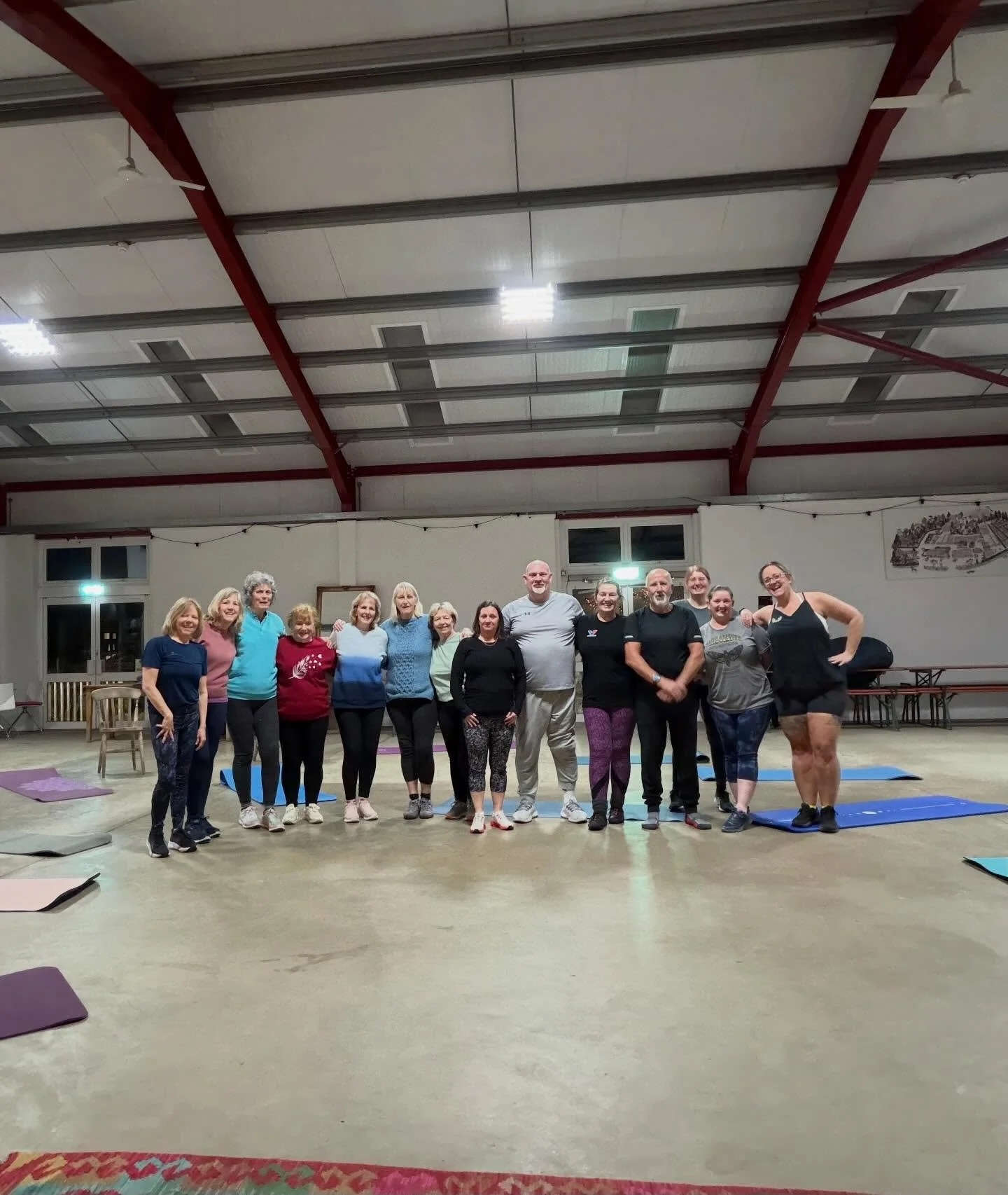 group of people at perks fitness exercise class