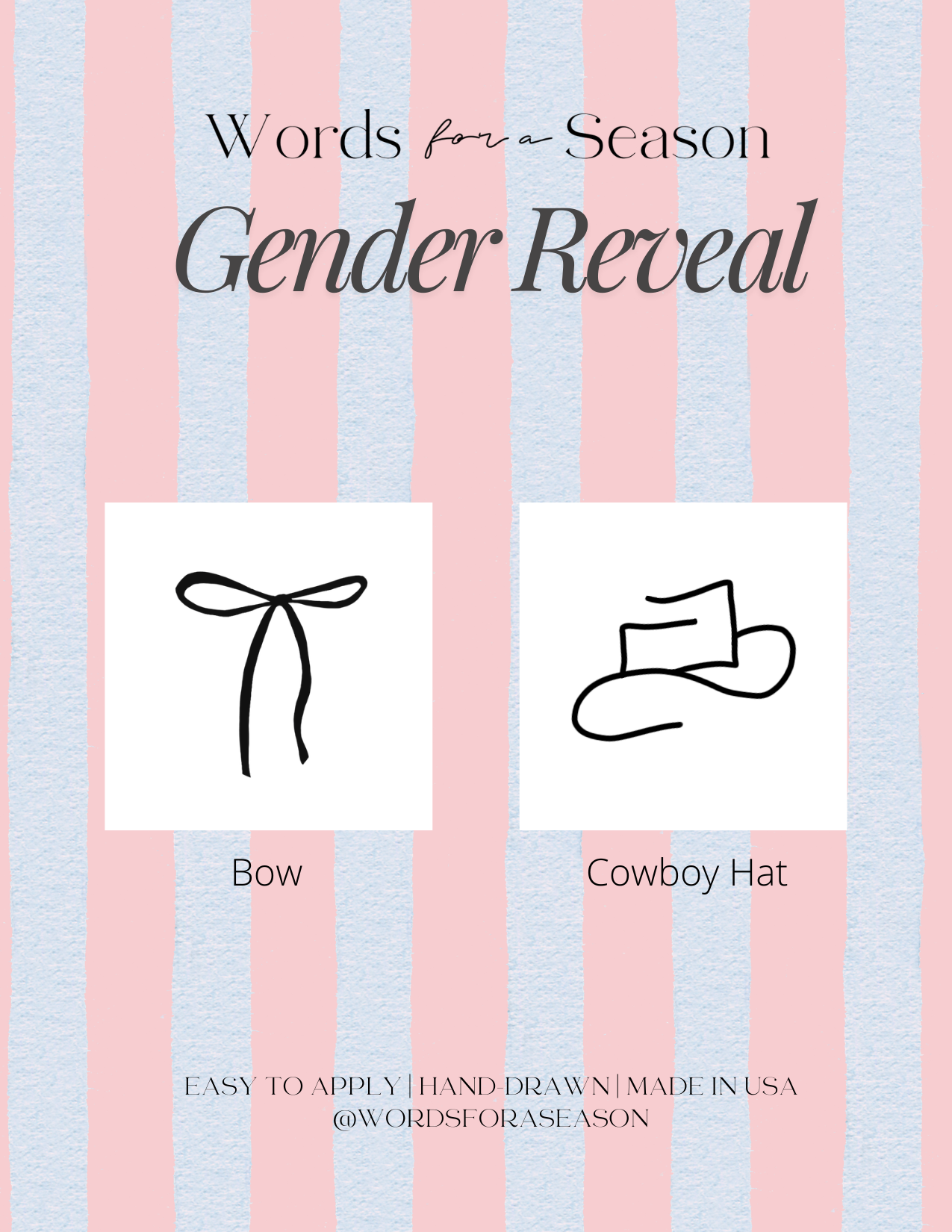 Gender Reveal (2pk) Boy or Girl