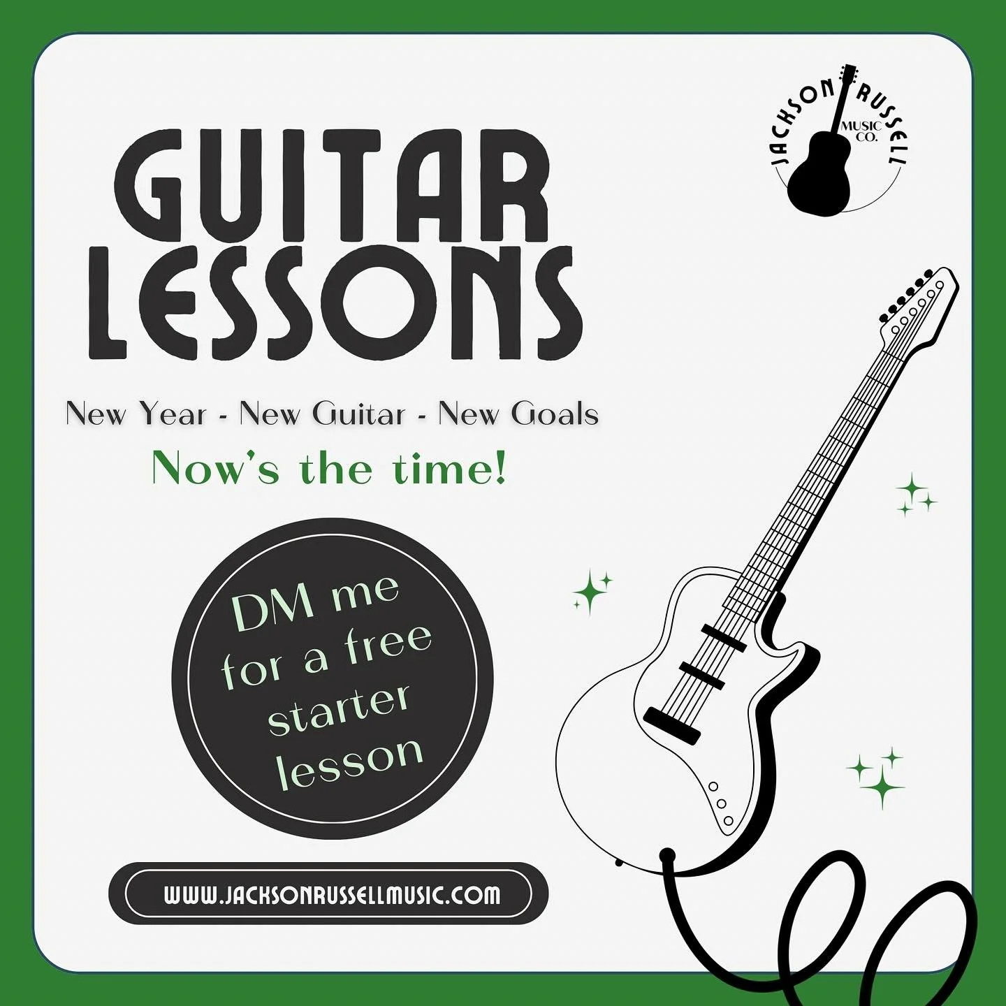 🎄 Got a new guitar but not sure where to start? 🎸 Whether you&rsquo;re strumming for the first time or picking up where you left off, I&rsquo;ll help you bring your music to life. DM to book your lesson today! 🎵

JacksonRussellMusic.com

#GuitarGo