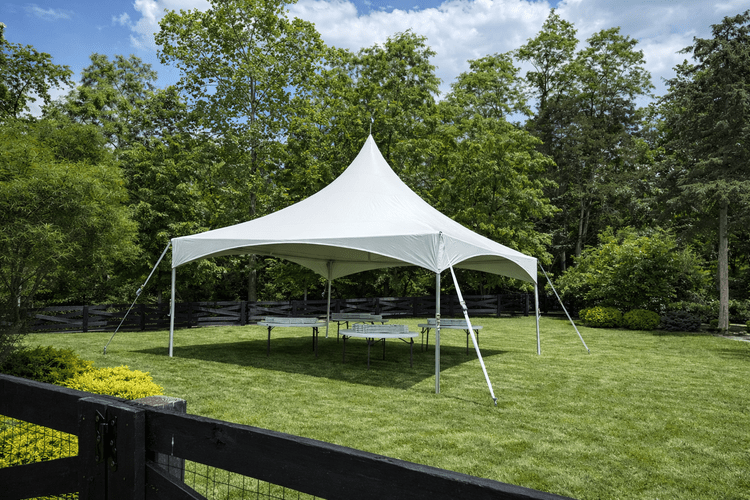 20x20 graduation party tent setup in backyard Cincinnati Ohio