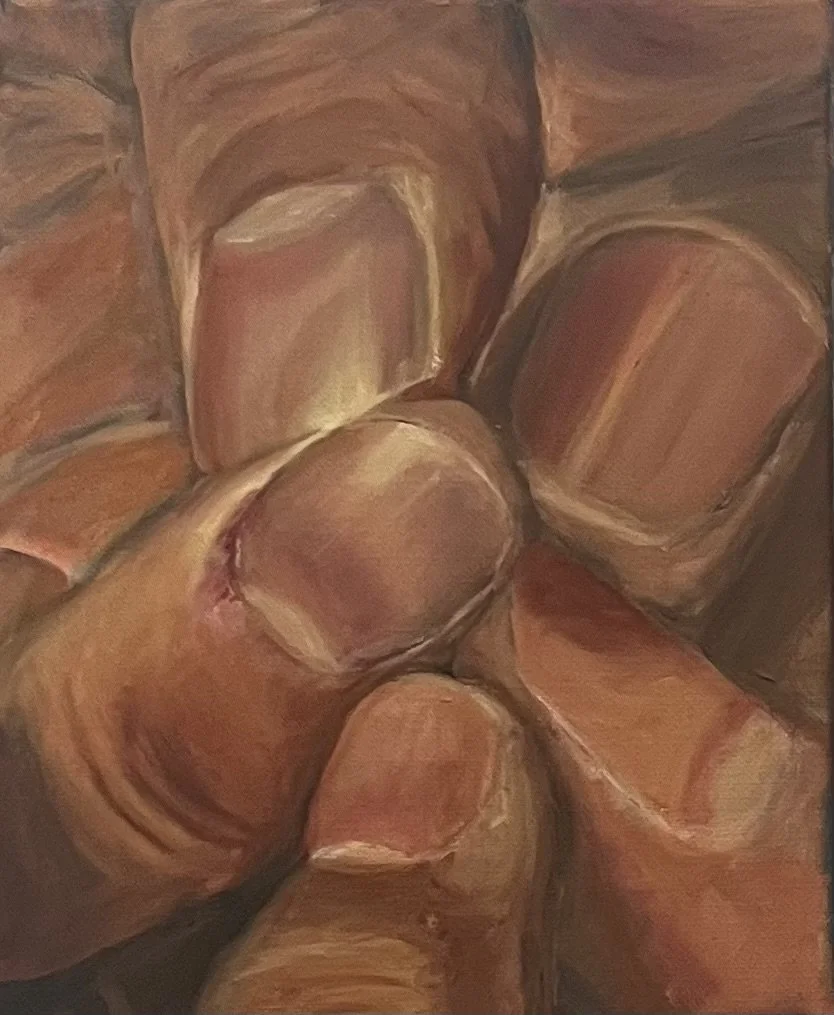 Nervoso miudinho III, 2025, 20x28cm, Óleo sobre tela