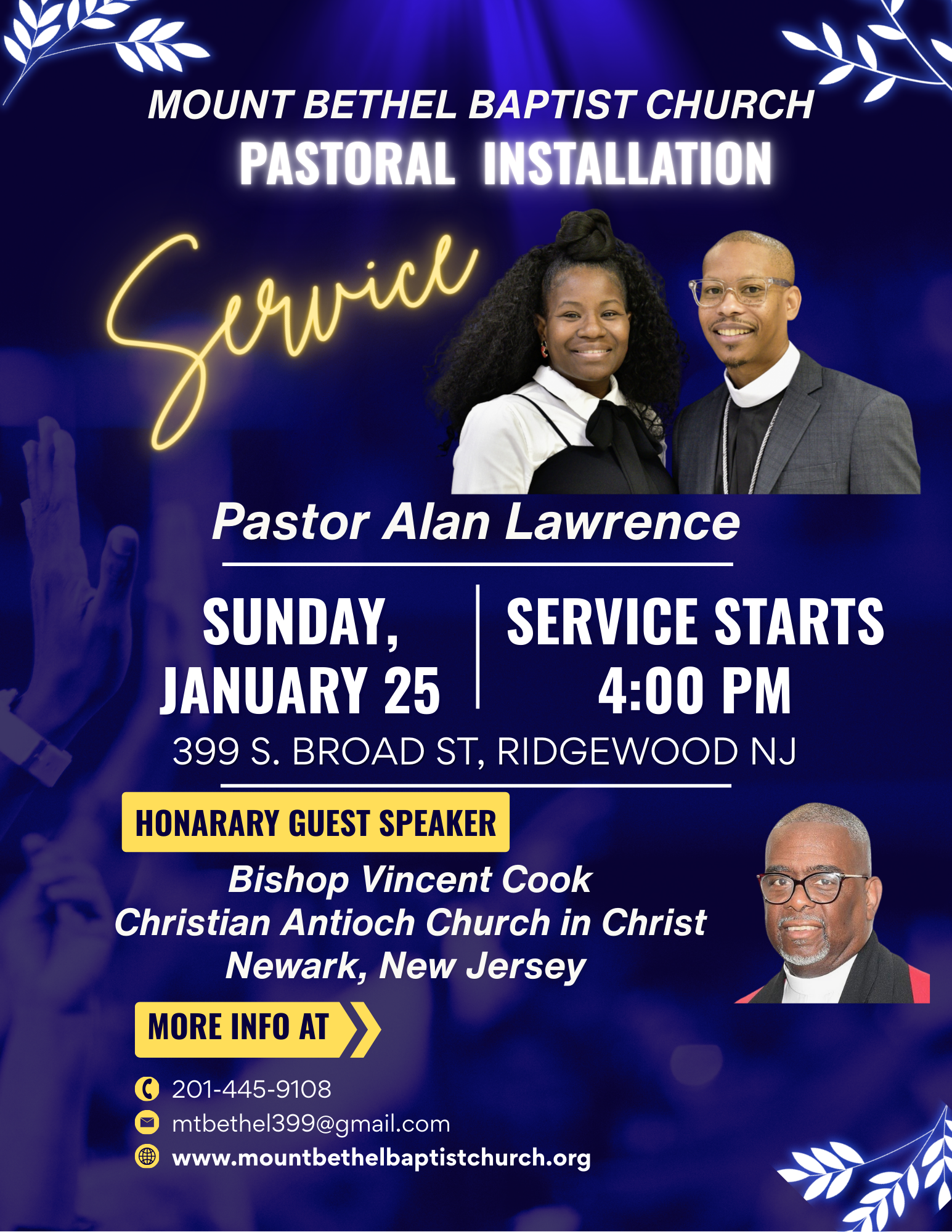 Pastor Alan Lawrence Installation Service