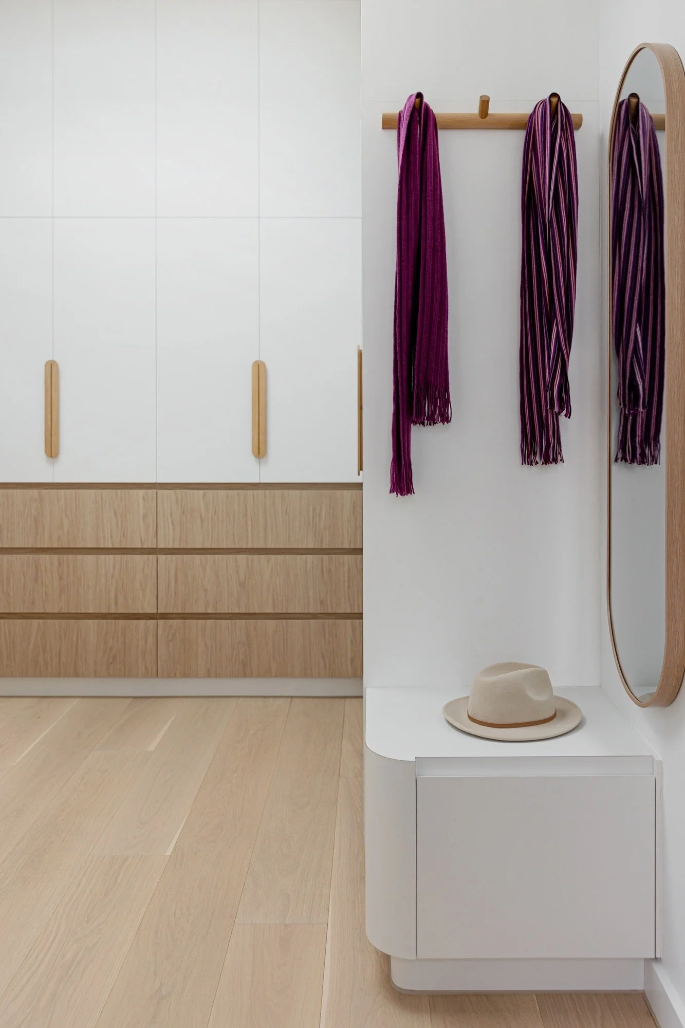 Practical custom joinery in the Camp Hill home 'The Concrete Canvas' by Brisbane interior designer Melinda Fritz
