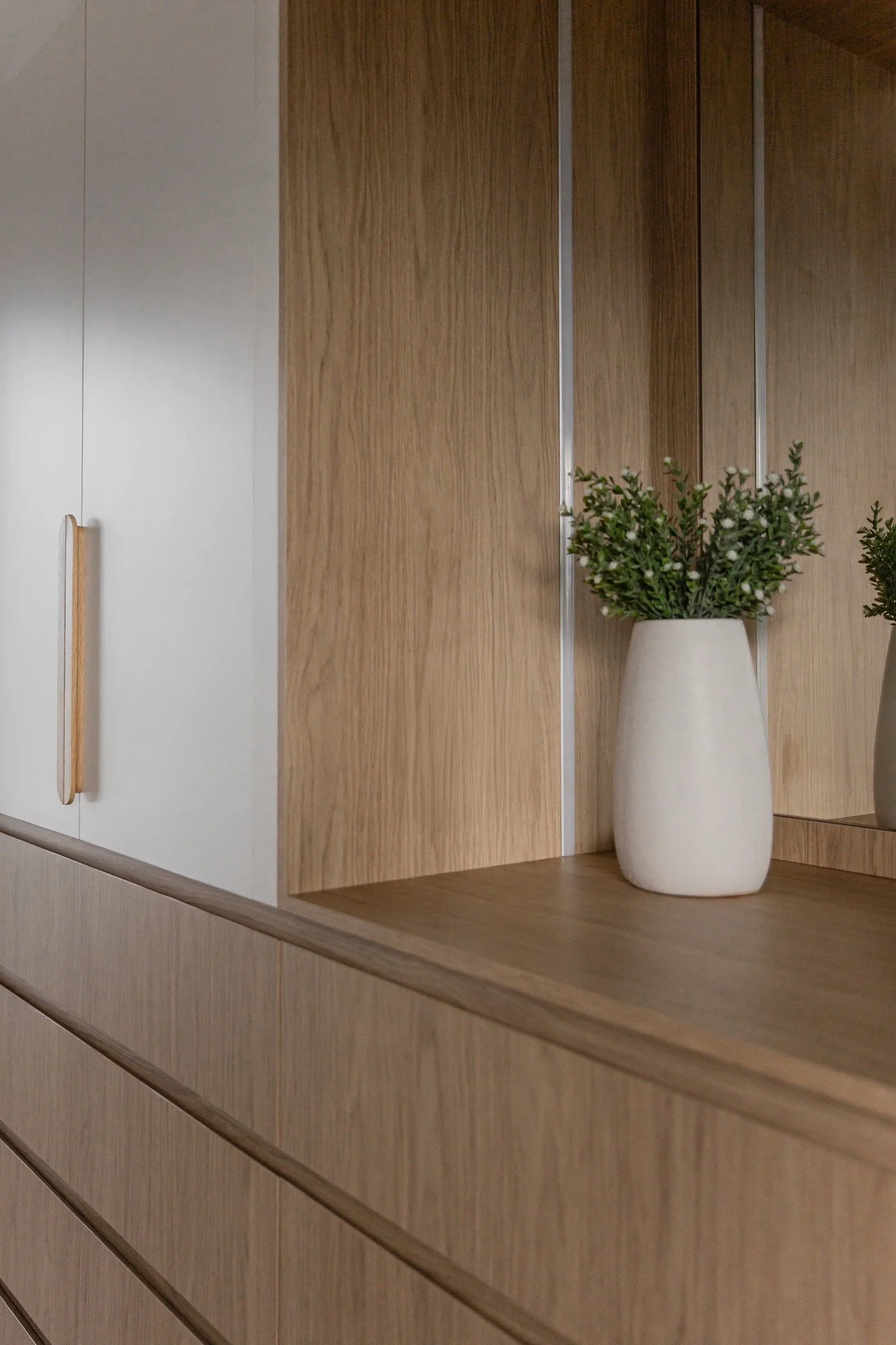Beautiful custom joinery details of the Camp Hill home 'The Concrete Canvas' by Brisbane interior designer Melinda Fritz