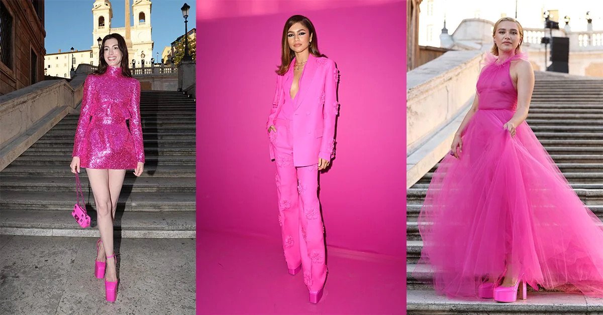 Barbiecore. Il nome dell'effetto Barbie nelle scelta del colore "caldo" per i grandi eventi.