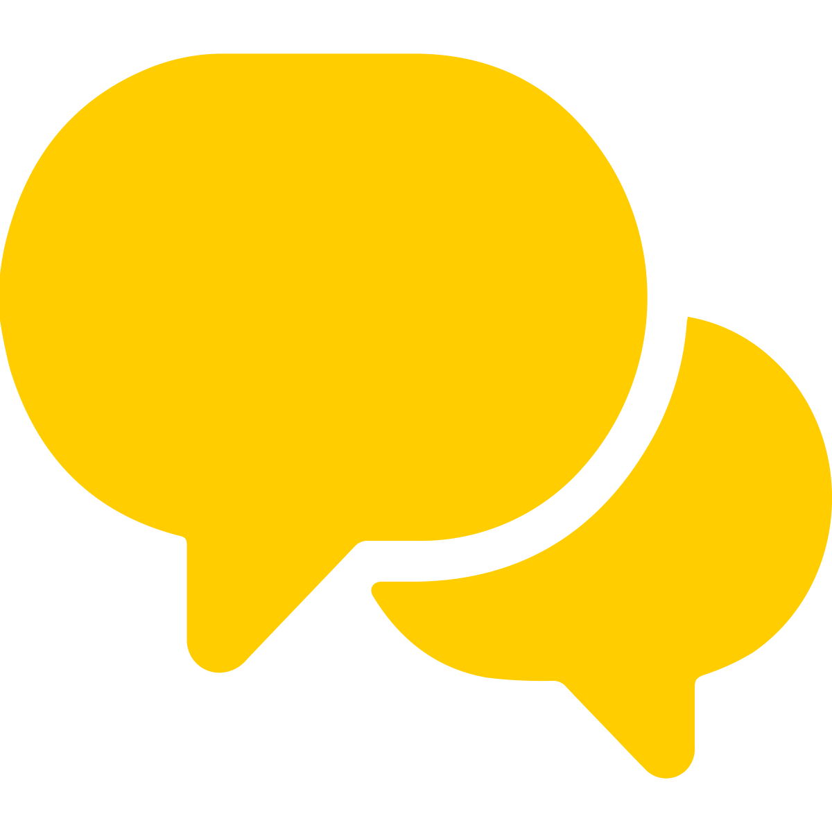 an icon of two chat bubbles