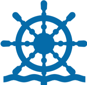 an icon of a ships helm