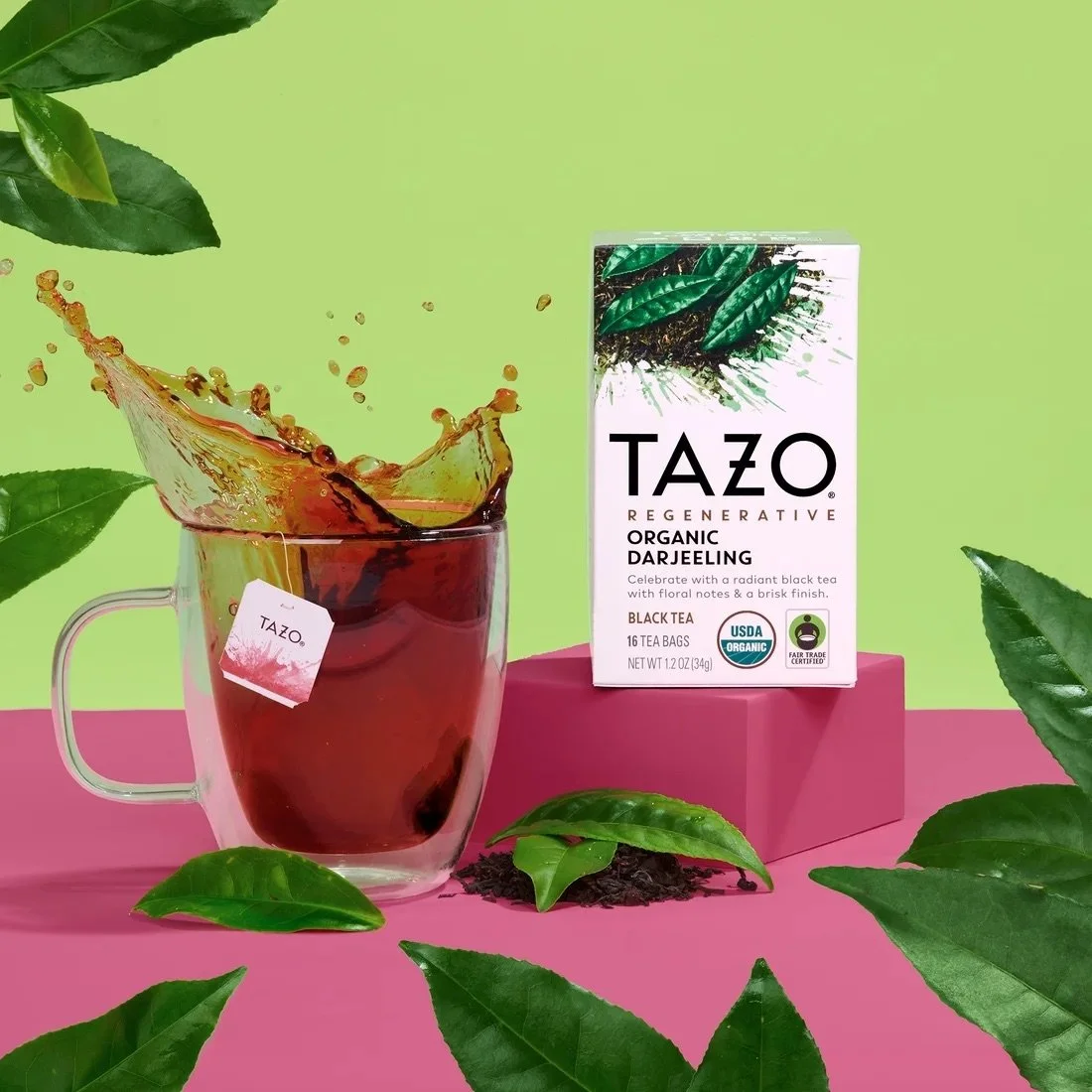 LABEL COPY: We think there should be more celebrations in life which is where Organic Darjeeling, hailed as the champagne of teas, comes in. It's a radiant, aromatic black tea with floral top notes and a crisp finish. Perfect for toasting life’s wins