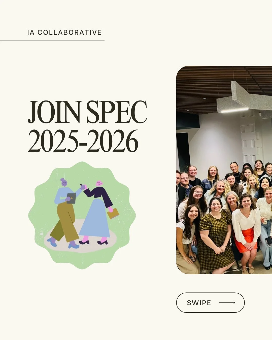 Join SPEC!!
Thank you to everyone who joined SPEC this year and met with their mentor during the month of April. SPEC will continue next year and more information about joining can be found on our website or you can contact Addie Cate for more infor