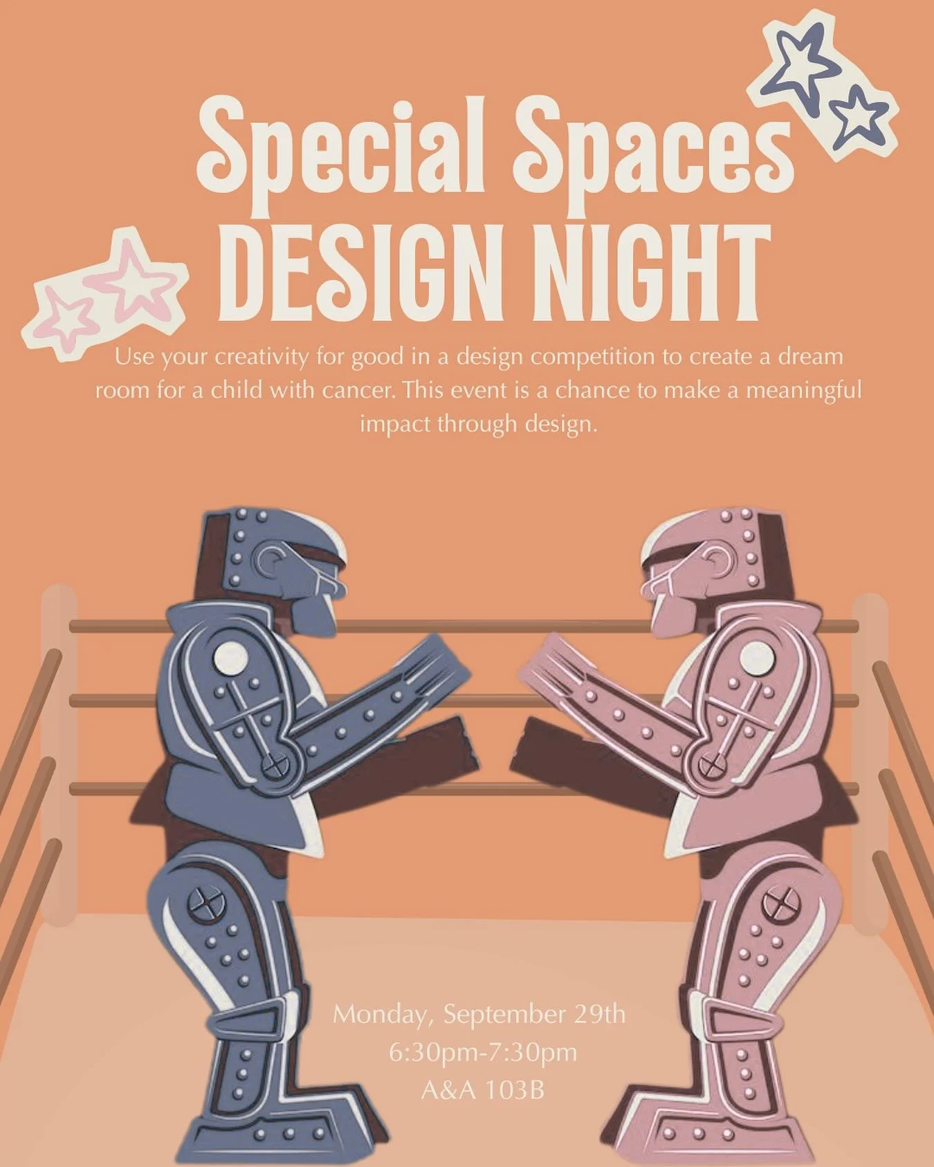 Join us with Special Spaces to use your creativity for good in a design competition to create a dream room for a child with cancer.
Monday September 29th
A+A 103B
6:30-7:30 PM
Sign up on the link in the bio.