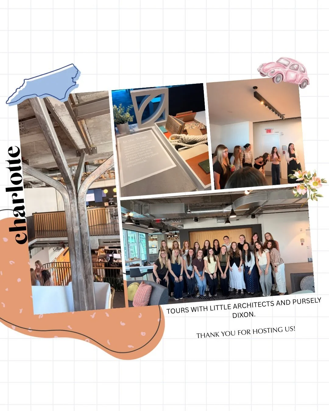 Charlotte Trip - April 10-11th

IA Collaborative members had a great time visiting the city of Charlotte, North Carolina for professional development and exploring the city&rsquo;s design opportunities!

Huge thank you to Little Architects, Pursely D