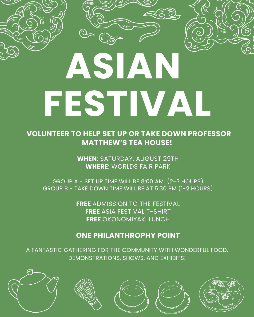 Asian Festival Set up/Take down