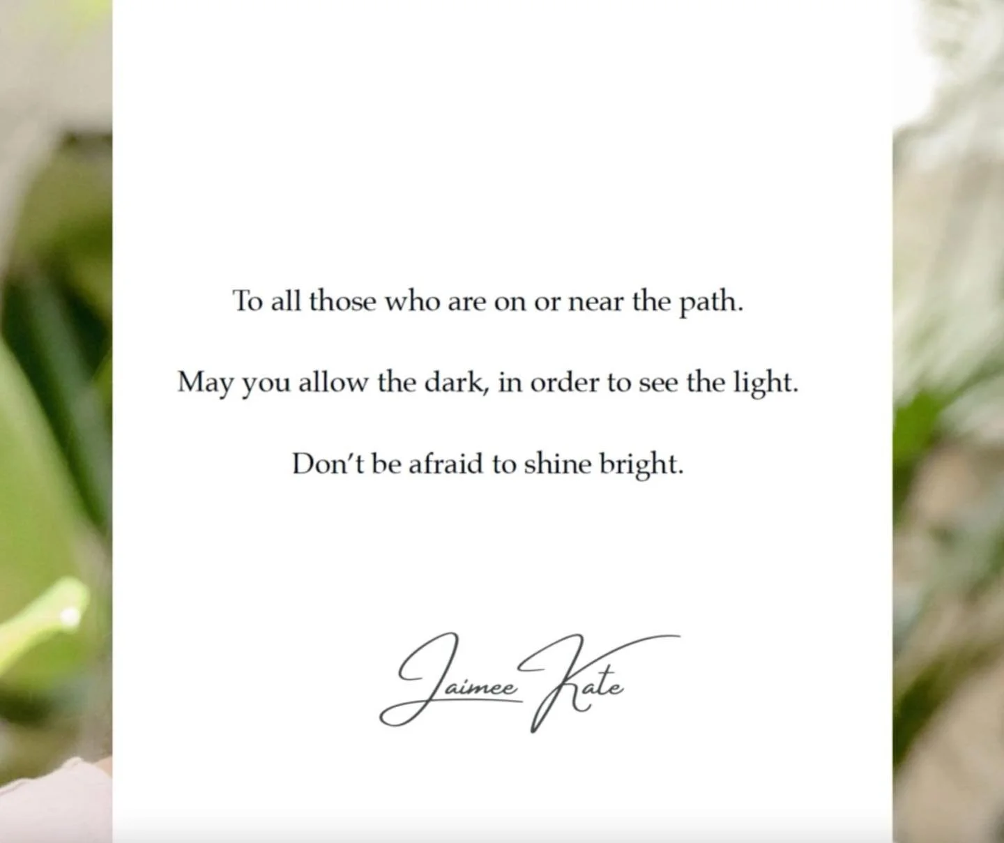 The depth of the ocean is where you find the light.