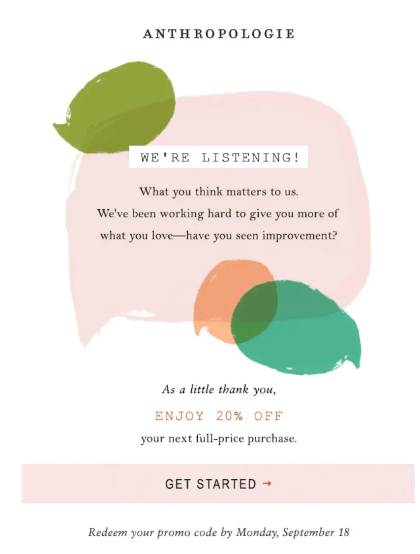 Incentivize a purchase with a discount on future purchases