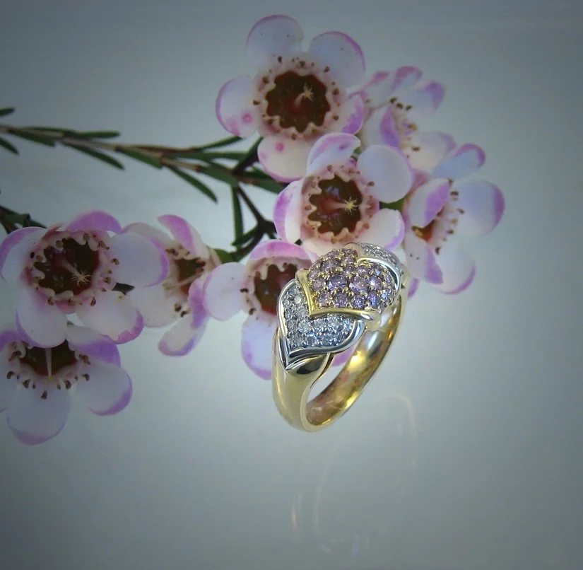 Pink & White  Diamonds