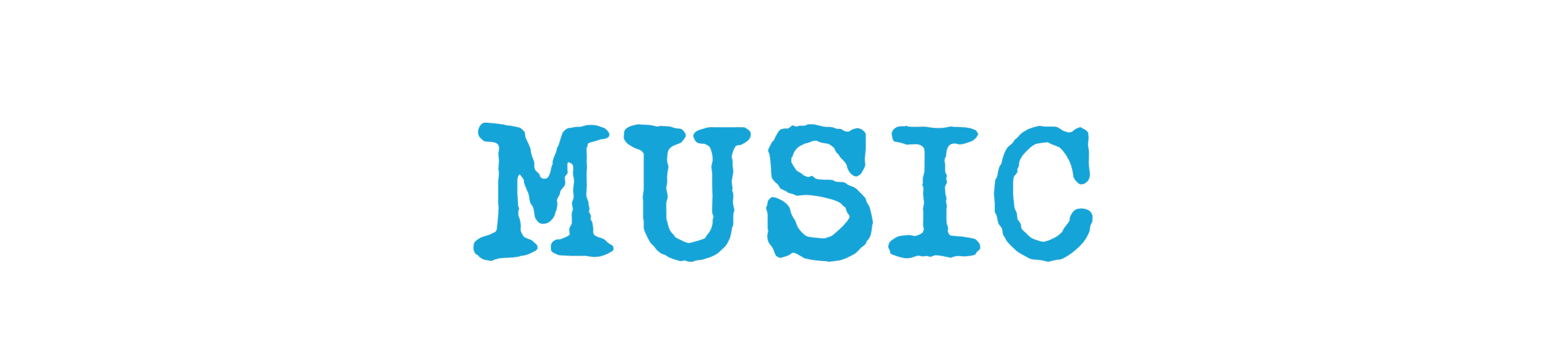 logo for SLEDGE VS. 'MUSIC' in blue, stylized font.