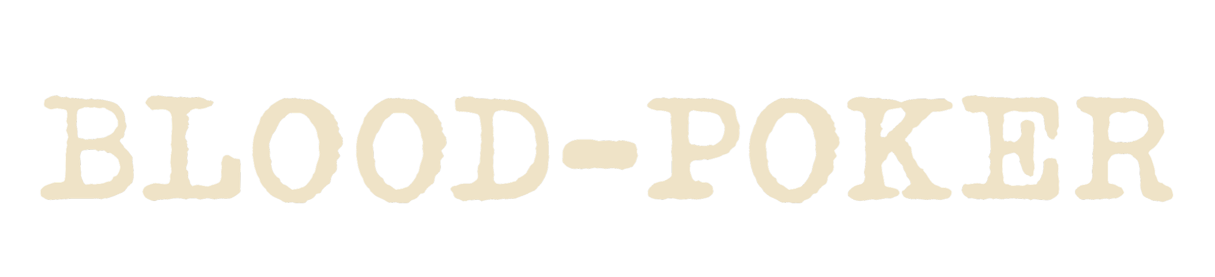 SLEDGE VS. Blood-Poker logo with black background and beige text in a stylized font.