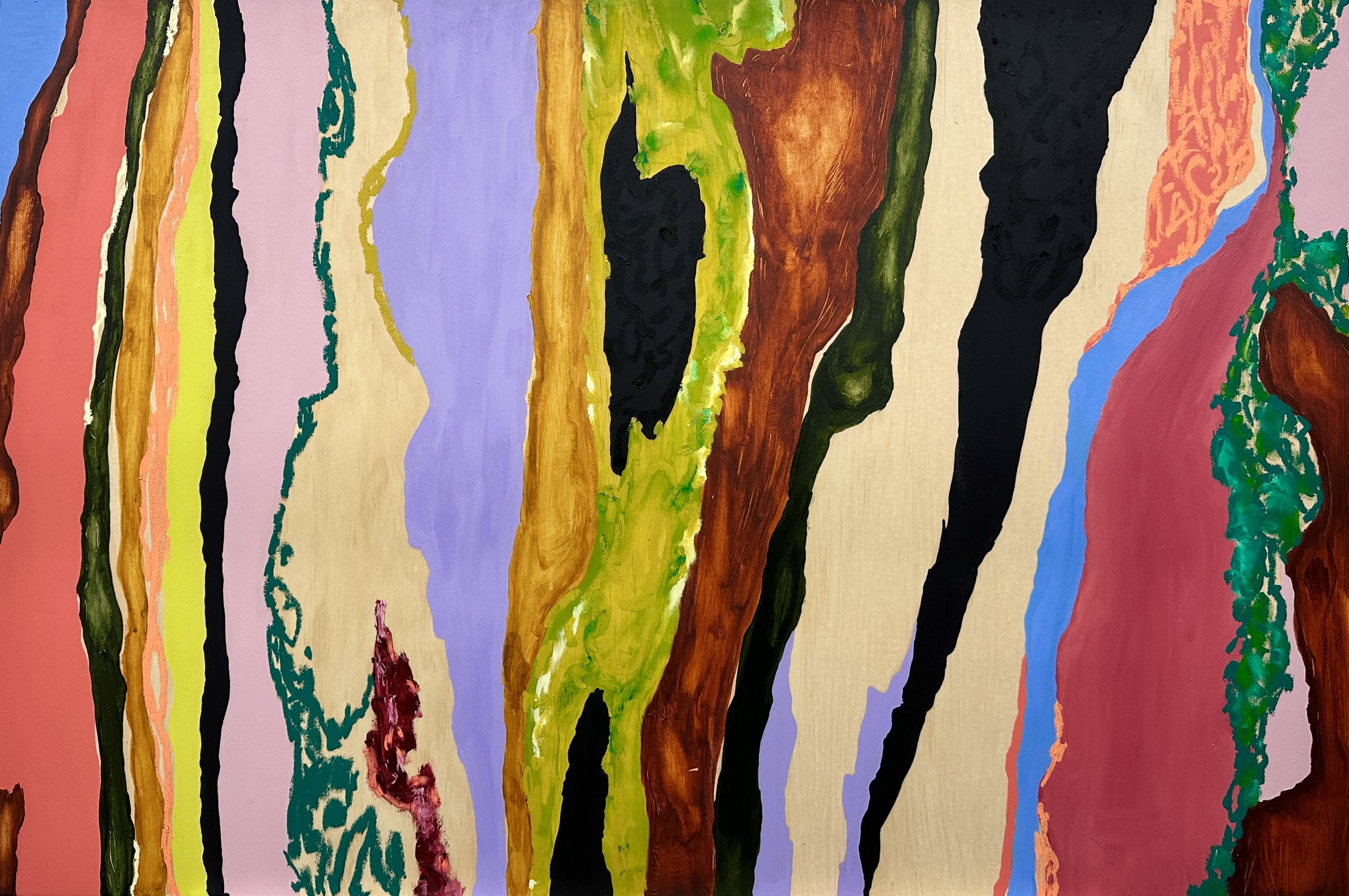 My World - Oil, acrylic on plywood board, 120 x 90 cm