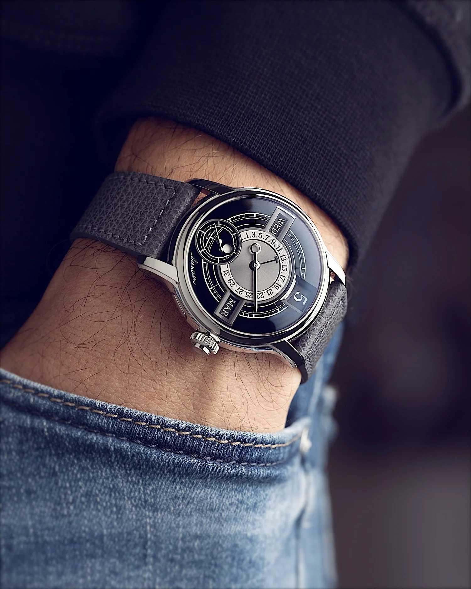 • Quantième Annuel
Launched last week in Geneva, our second collection called Quantième made its debut with the Quantième Annuel, a 38mm hand-wound annual calendar.
The feedback from the show has been absolutely incredible a