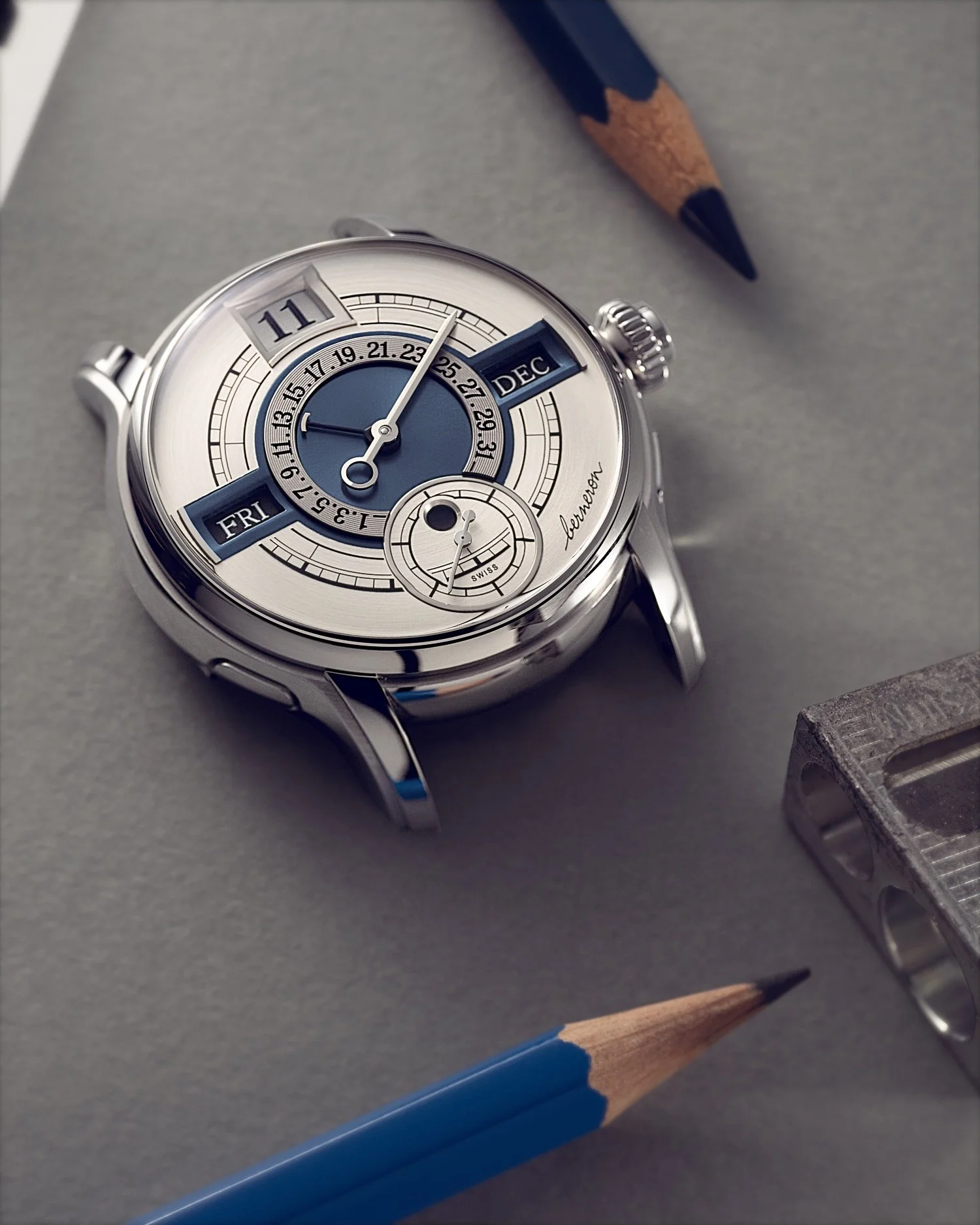 &bull; Quanti&egrave;me Annuel
We will be in Geneva's old town from April 13th to 19th, during the Watches &amp; Wonders fair. On this occasion, we will have the pleasure of finally presenting the first two production pieces of our Annual Calendars.
