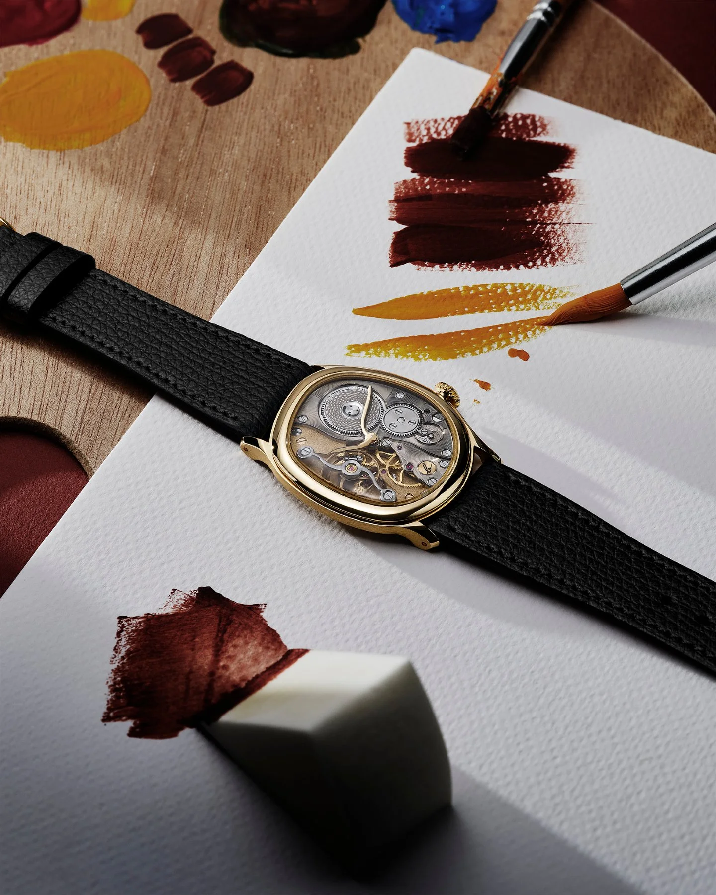 &bull; Mirage Miroir
With its case curved around the new Cal.283 openwork caliber, the Mirage Miroir further illustrates the "form follows function" approach behind the Mirage collection.
The 2 new Miroir references are interesting because 