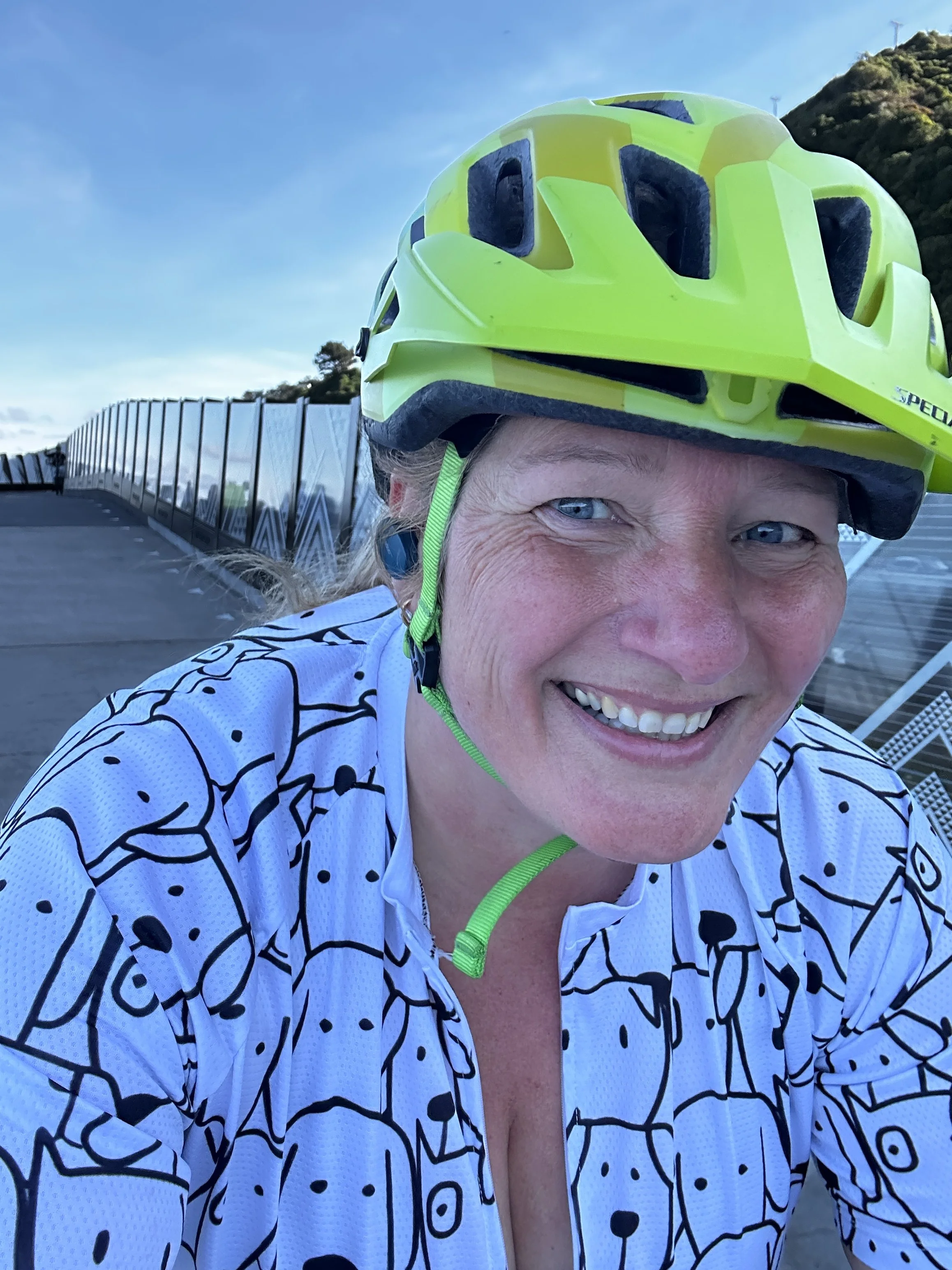 Nicole cycling in Wellington
