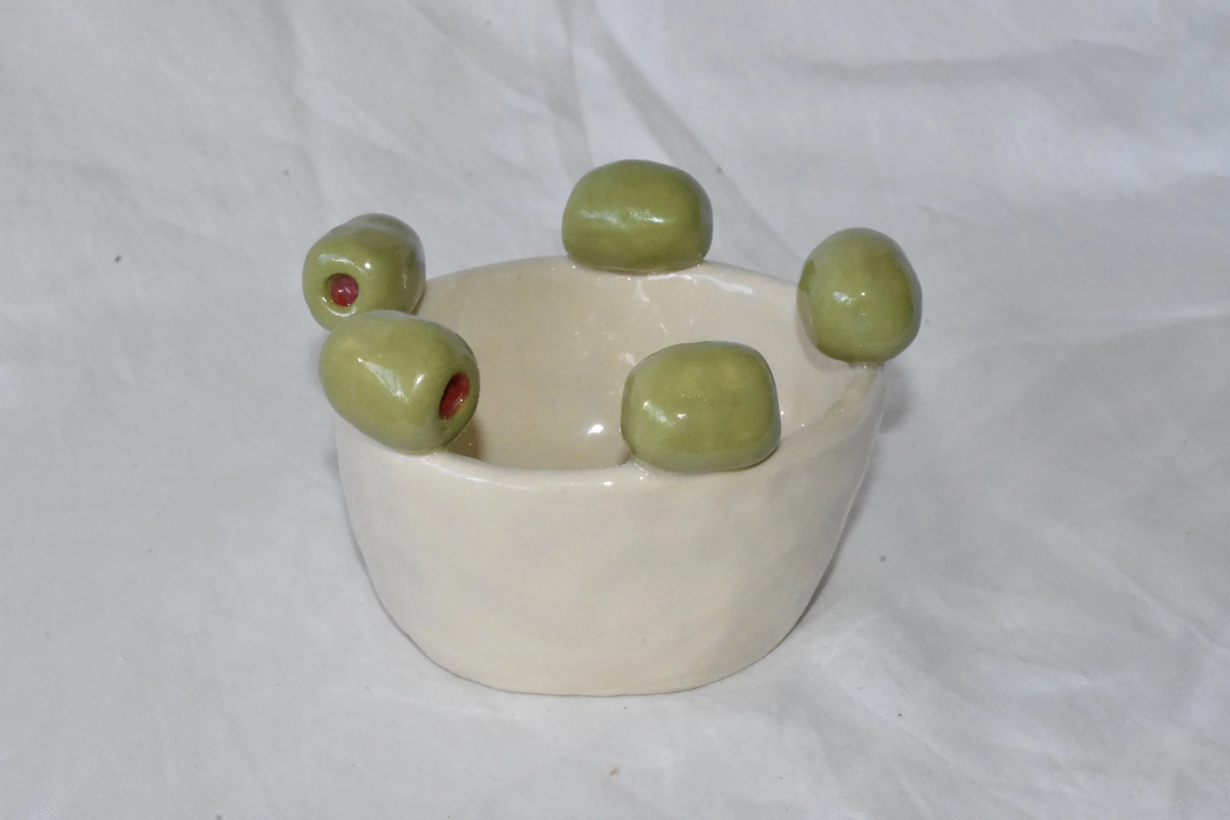 Small Sparse Olive Bowl