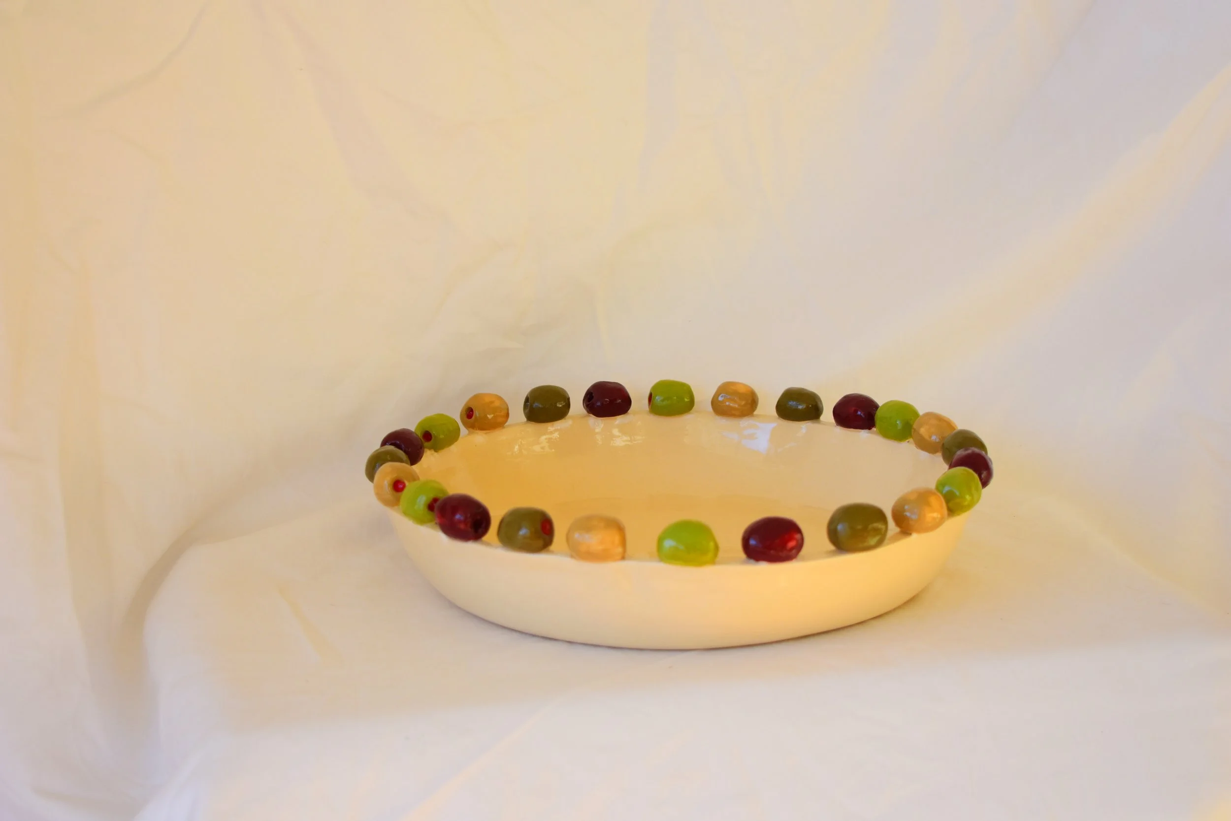 Abundant Full Rim Olive Serving Dish