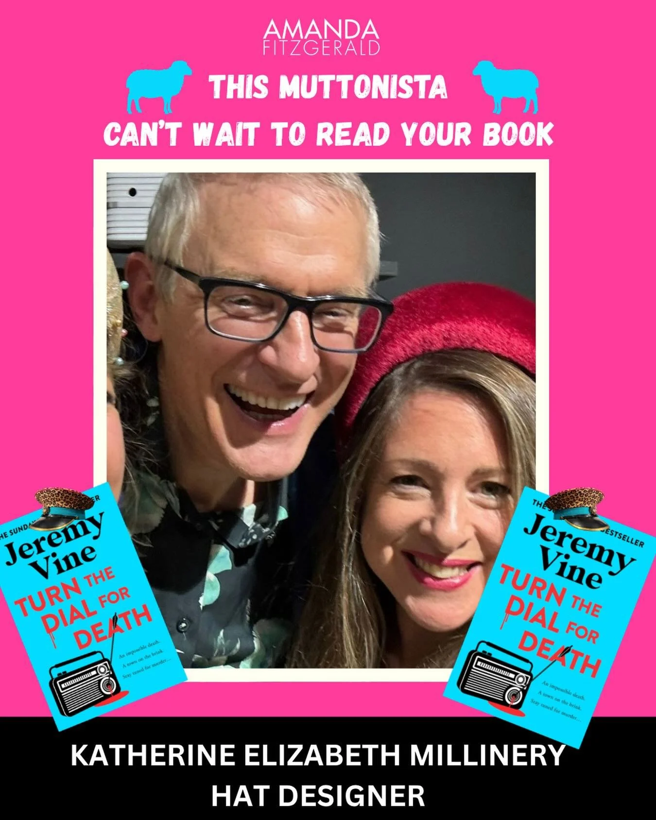 This Muttonista is super excited to read @thejeremyvine new book Turn the dial for death
I have listened to you for years on the radio and TV and it was also an honour to meet you at the@sistersgrimmshows launch night with Ella and Pietra.
I wish you