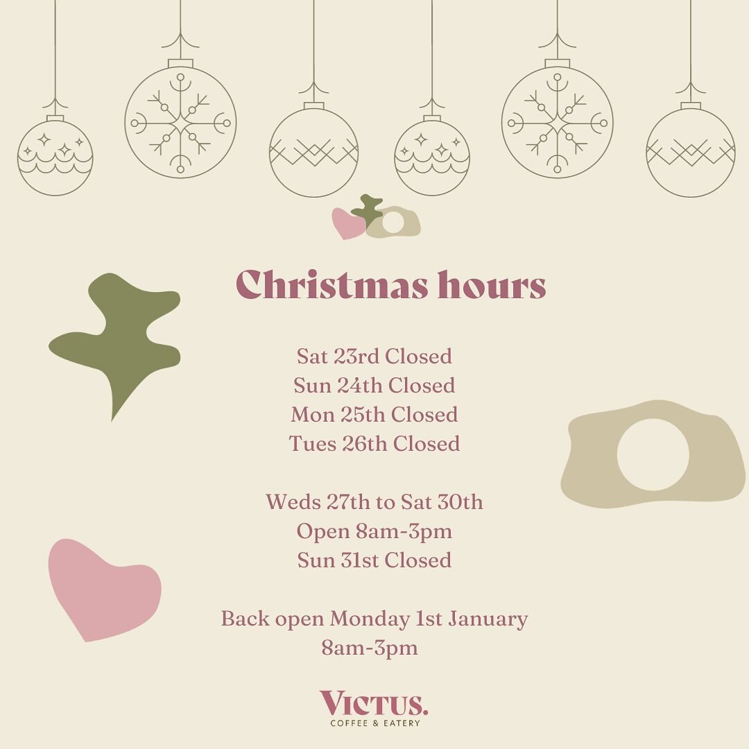 🎄 Christmas hours 🎄

Our team is taking a short break over Christmas to recharge their batteries and spend quality time with friends and whānau. 

We&rsquo;ll be open in between Christmas and New years, and back open fully from New Years onwards! ?