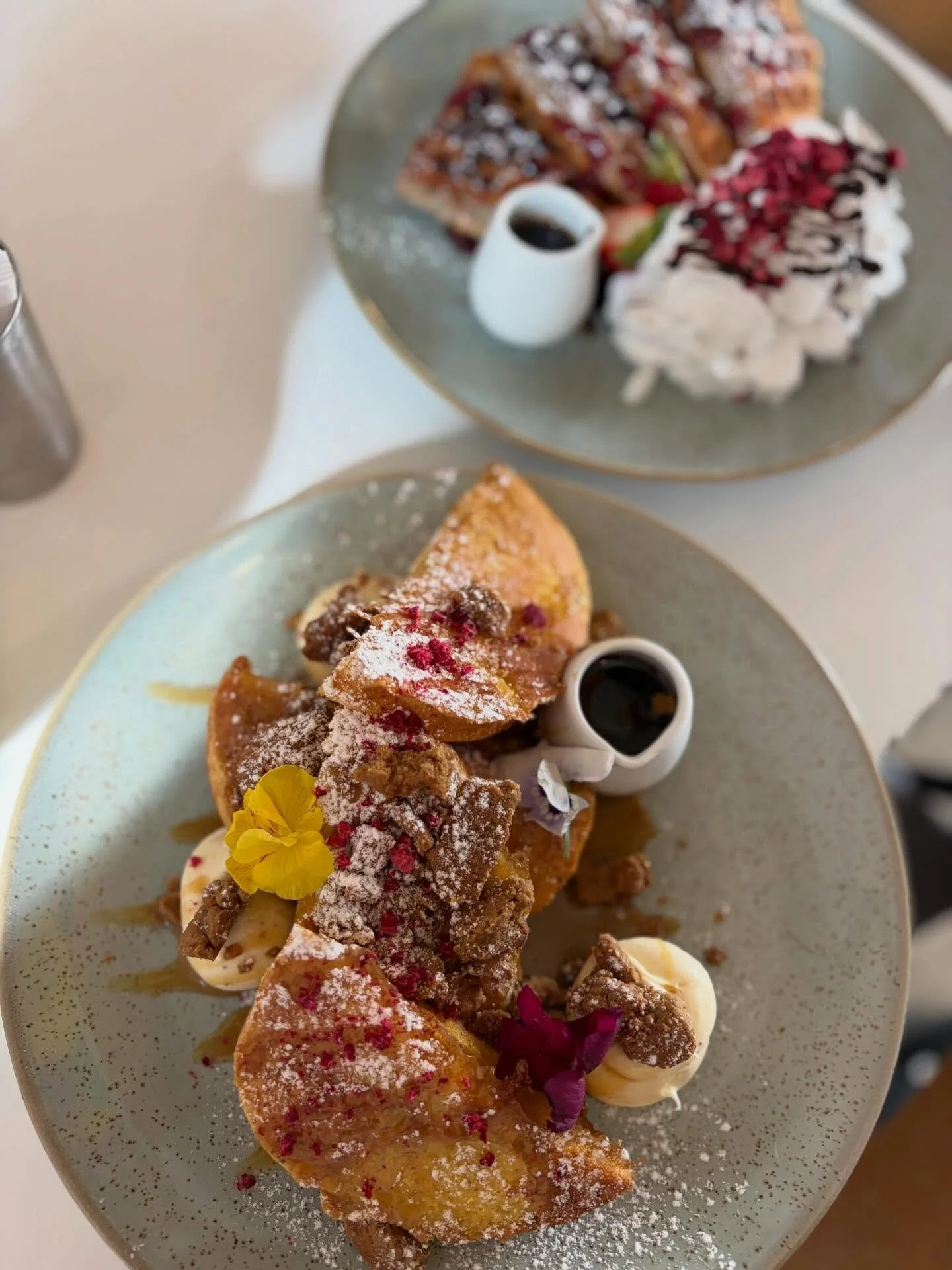 Autumn flavour changes have arrived 🍁 

Say hello our Caramel &amp; Ginger French toast and our Black Forest Waffles 🧇 

These 2 sweet dishes are always a crowd pleaser, and yes the waffles are still Vegan &amp; GF. 🙌🏼 A must for a brunch visit ?