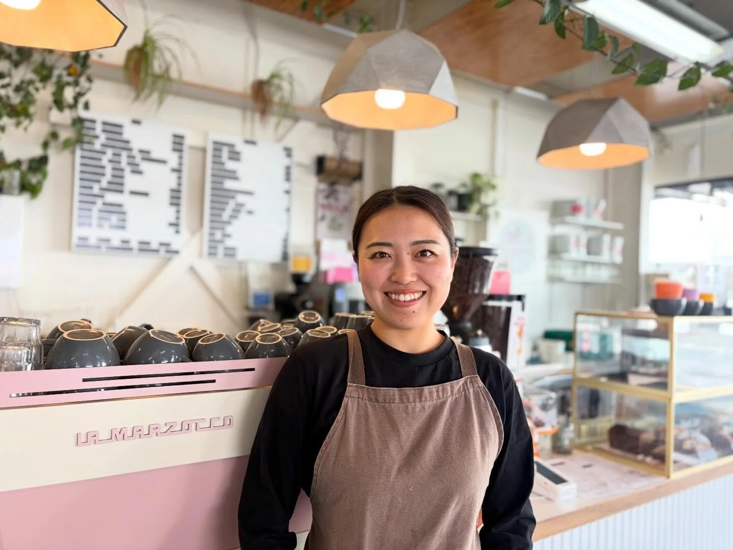 💫Meet the team 💫 

This is Haru! She is our lovely Barista, all the way from Ibaraki, North of Tokyo 🇯🇵 

Haru loves to pour beautiful looking flat whites and lattes, and she is a pro at our Rare &amp; LTD pour over options! 
She was pleasantly s