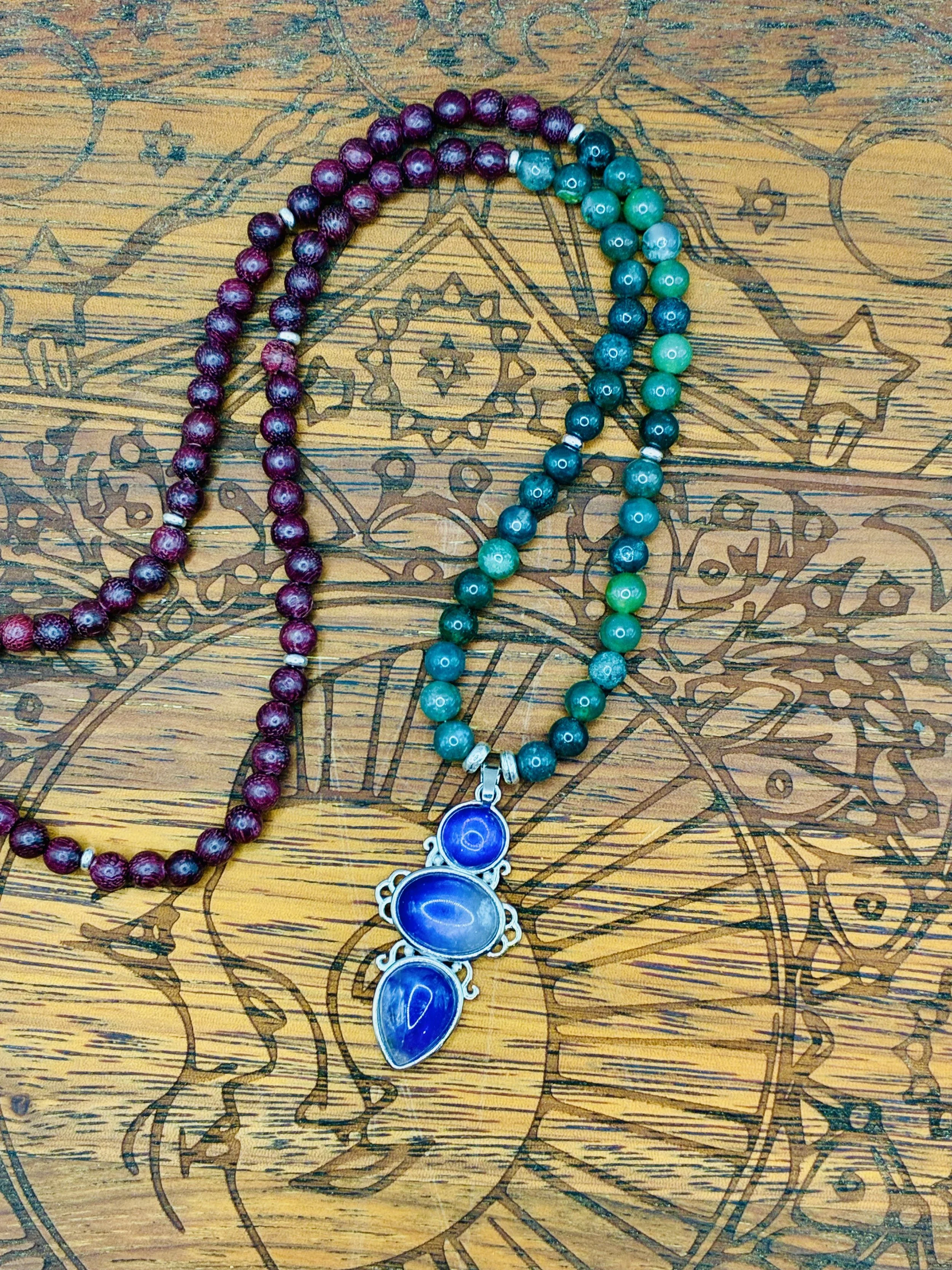 In Harmony Mala - Moss Agate