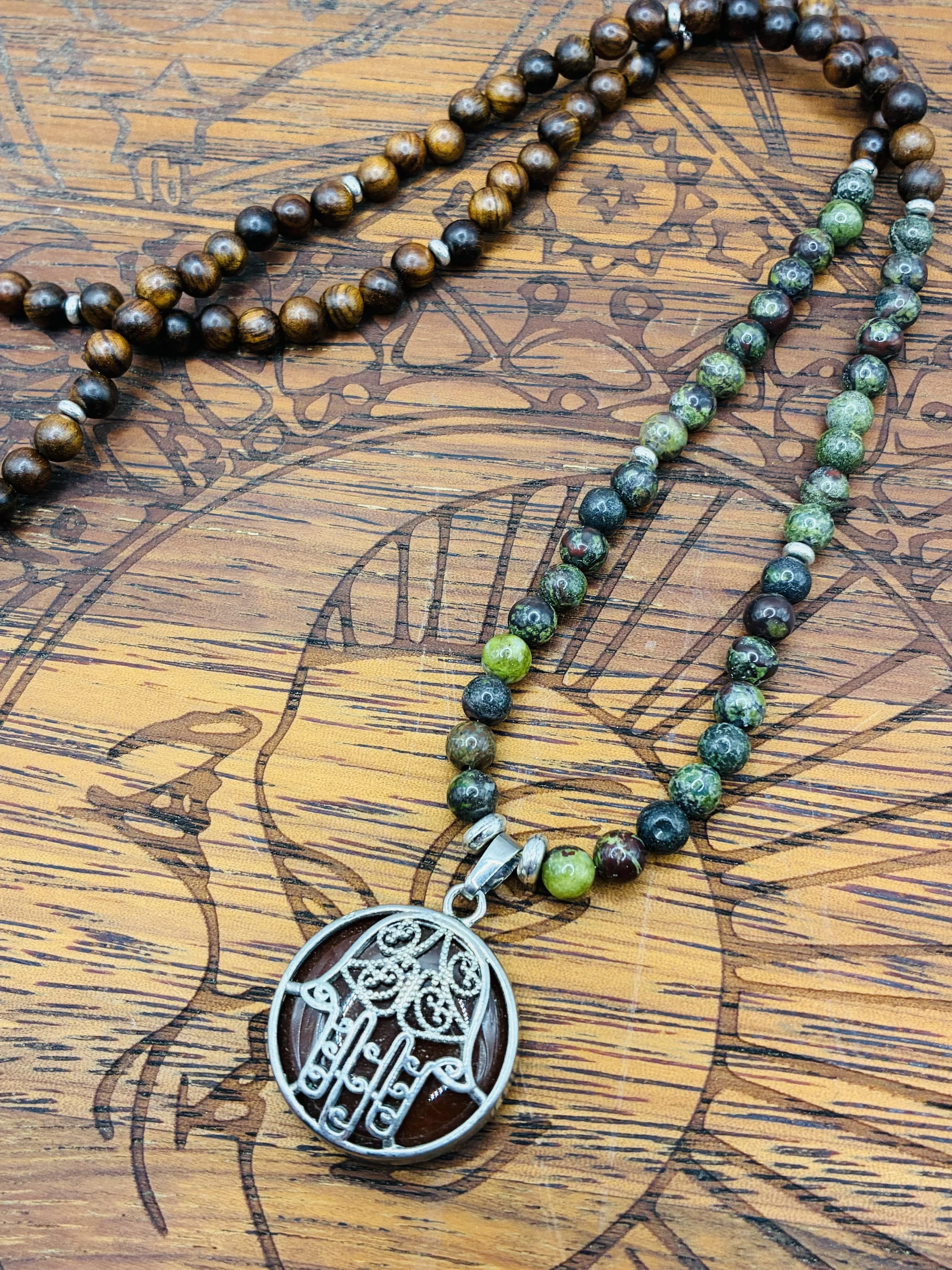 In Harmony Mala - Dragons blood and Carnelian
