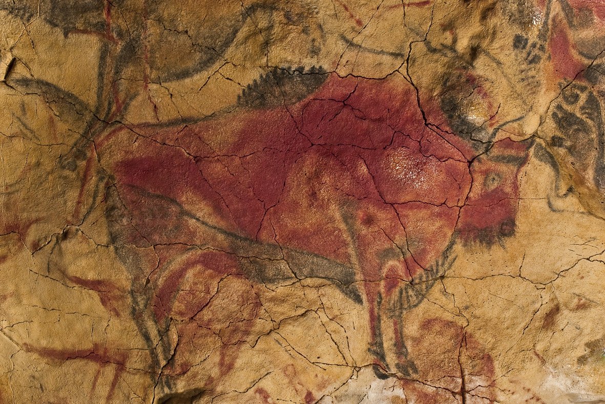 El célebre bisonte policromo de Altamira, una de las grandes obras maestras del arte magdaleniense.