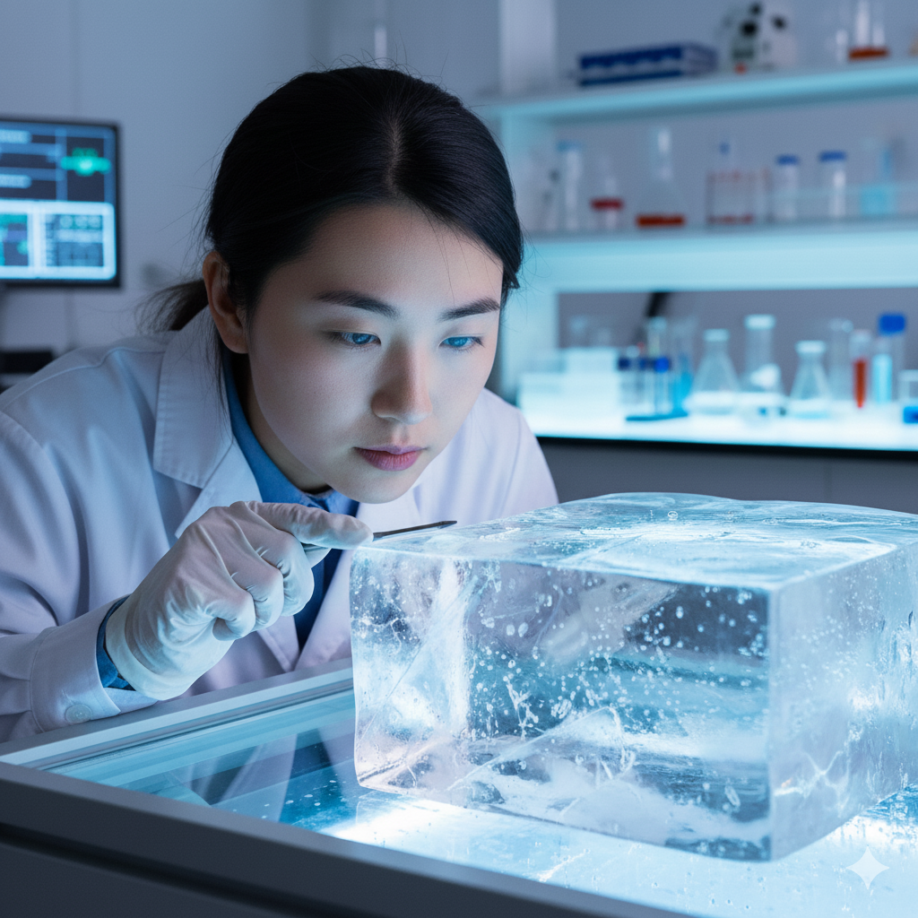 Un estudio reciente ha demostrado, gracias al aprendizaje automático, que antes de fundirse el hielo desarrolla una capa amorfa sólida que reescribe el modelo clásico de la prefusión del hielo.