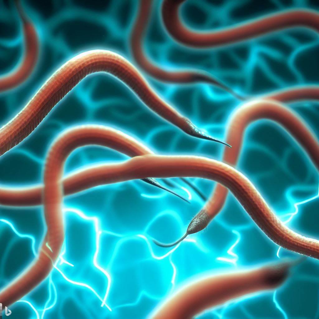 Roundworms joy ride across electric voltages