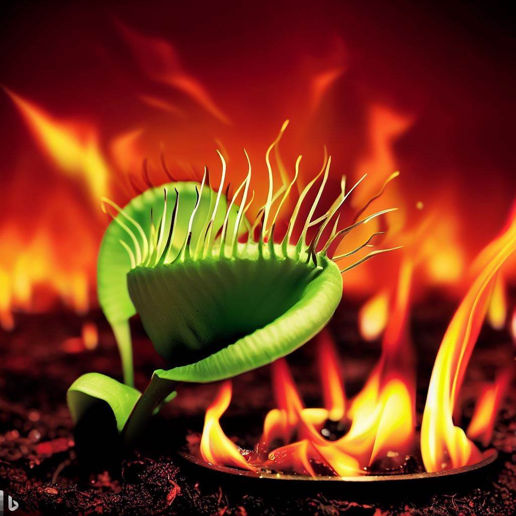 Heat sensor protects the Venus flytrap from fire